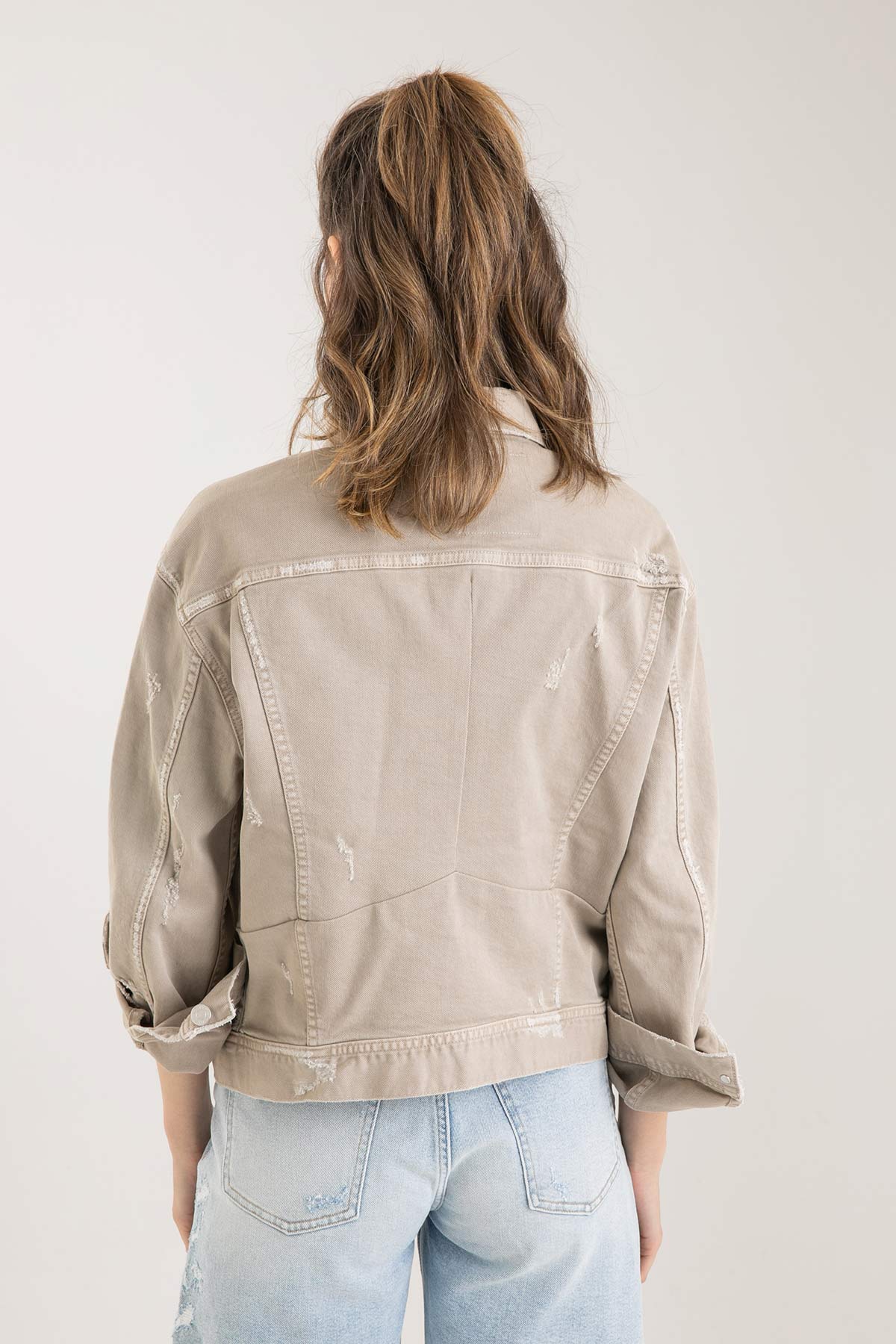 Replay Bej Yıkamalı Jean Ceket-Libas Trendy Fashion Store