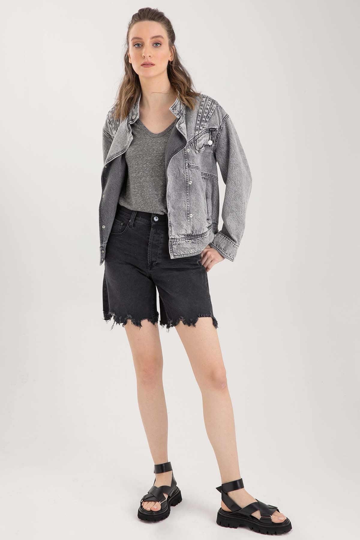 Replay Vintage Jean Ceket-Libas Trendy Fashion Store