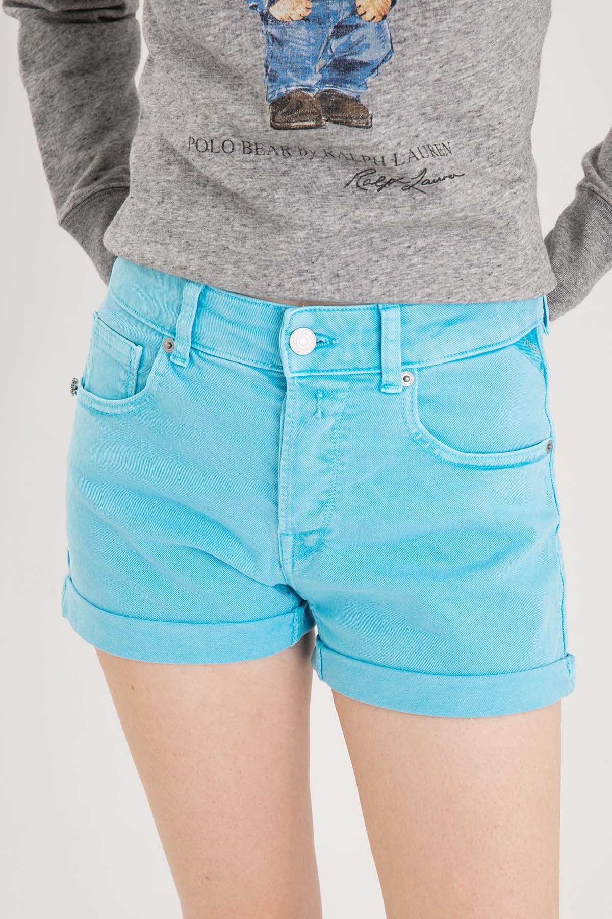 Replay Renkli Yıkamalı Jean Şort-Libas Trendy Fashion Store