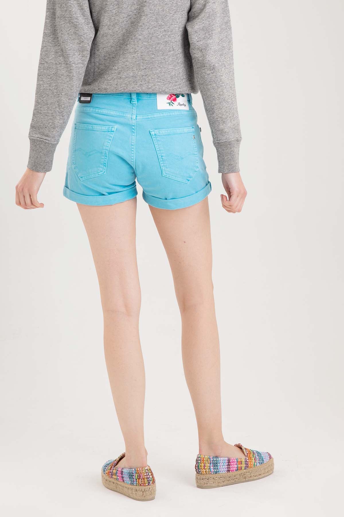 Replay Renkli Yıkamalı Jean Şort-Libas Trendy Fashion Store