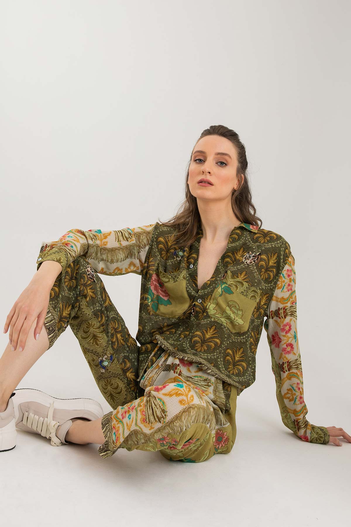 Replay Belden Bağcıklı Desenli Tulum-Libas Trendy Fashion Store