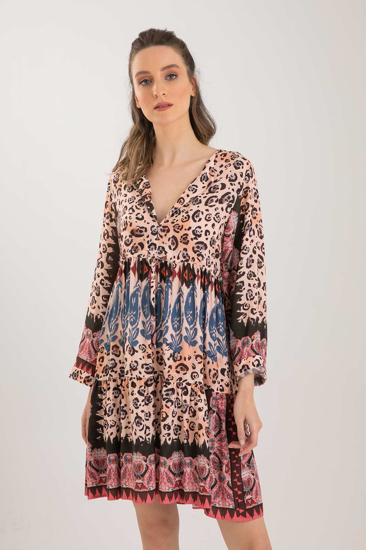 Replay V Yaka Diz Üstü Elbise-Libas Trendy Fashion Store