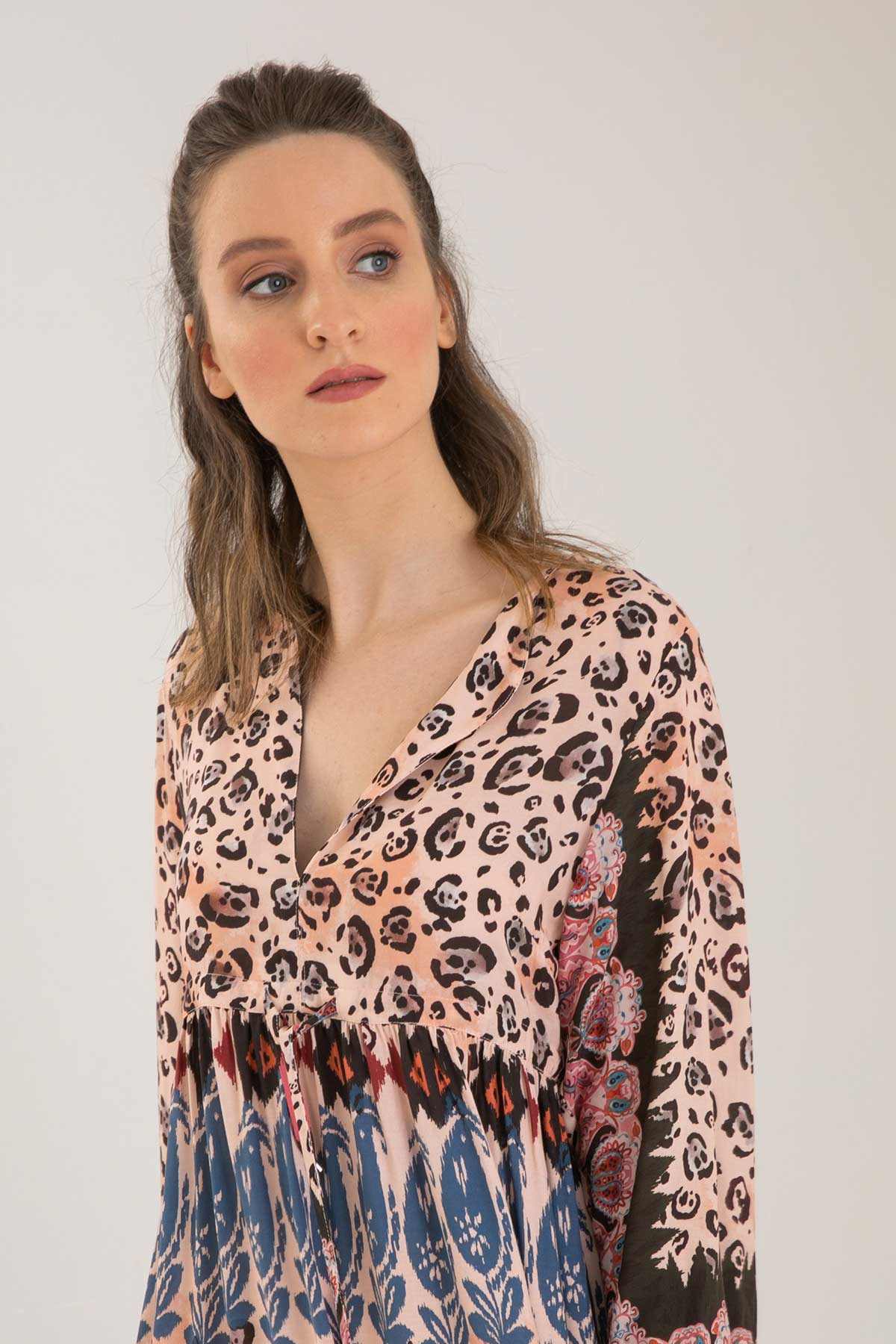 Replay V Yaka Diz Üstü Elbise-Libas Trendy Fashion Store