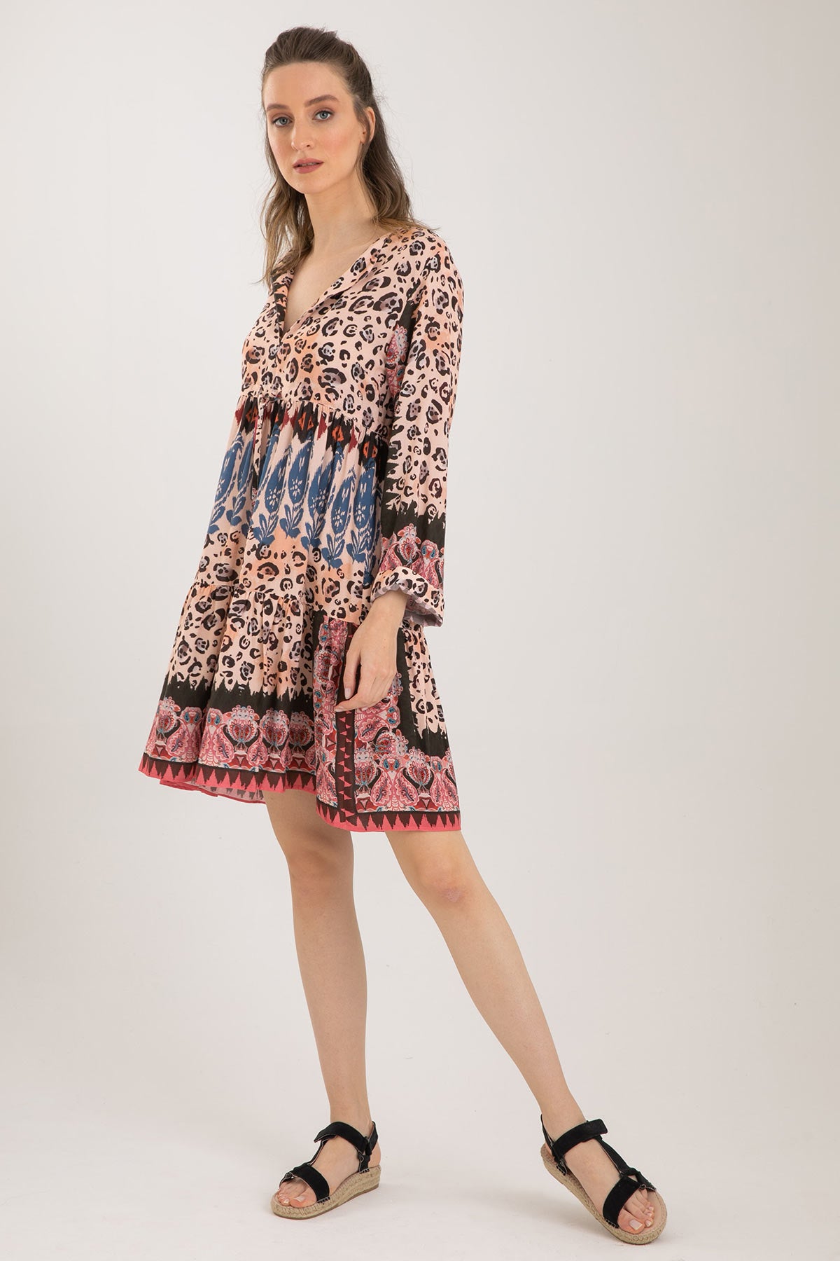 Replay V Yaka Diz Üstü Elbise-Libas Trendy Fashion Store