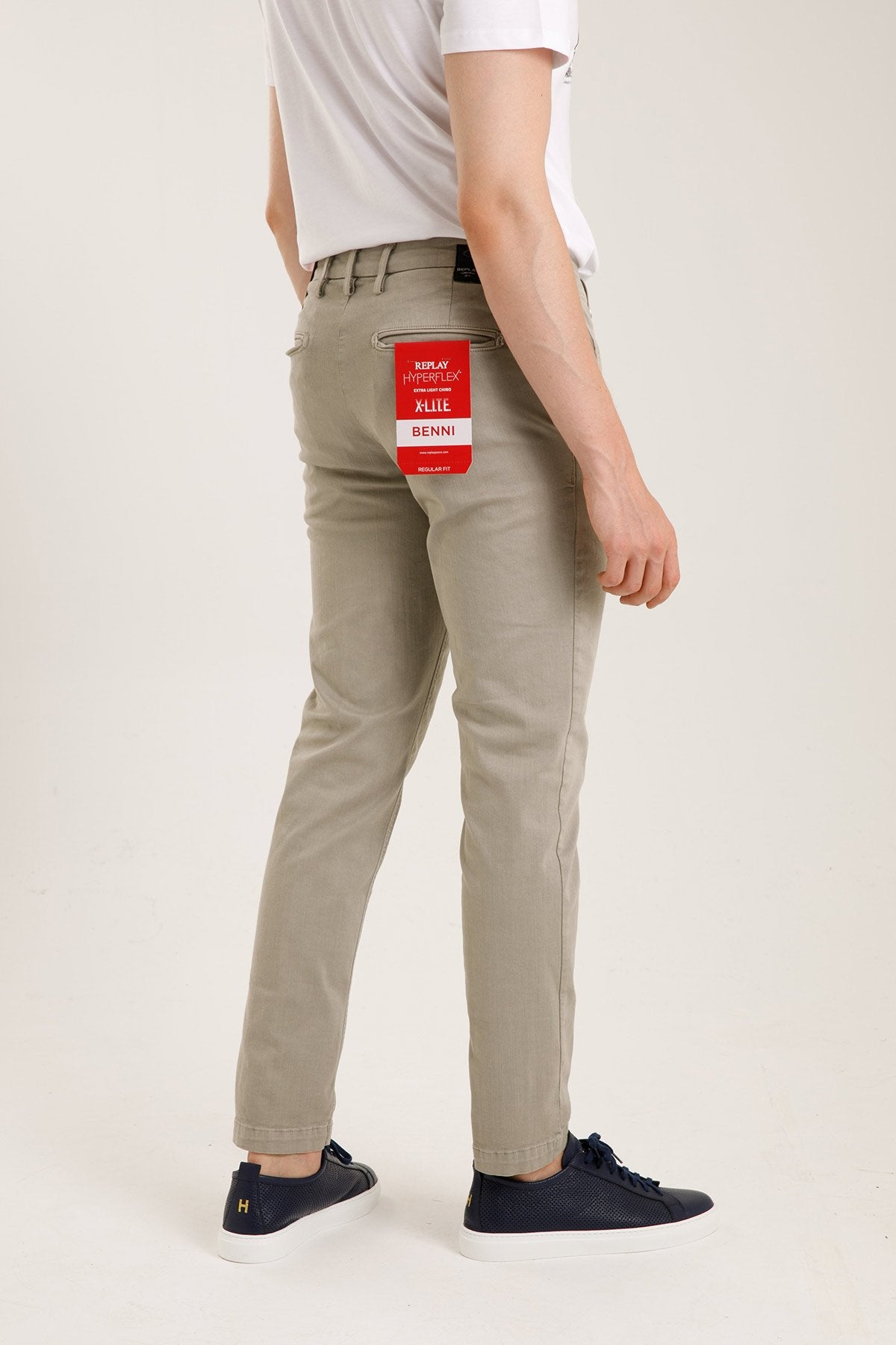 Replay Hyperflex Extra Light Chino Benni Regular Fit Pantolon-Libas Trendy Fashion Store