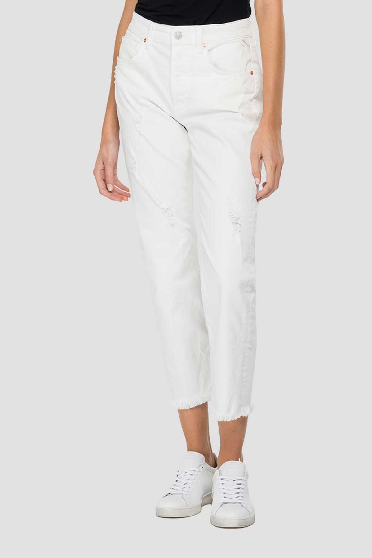 Replay Majike Yüksek Bel Straight Crop Paça Jeans-Libas Trendy Fashion Store