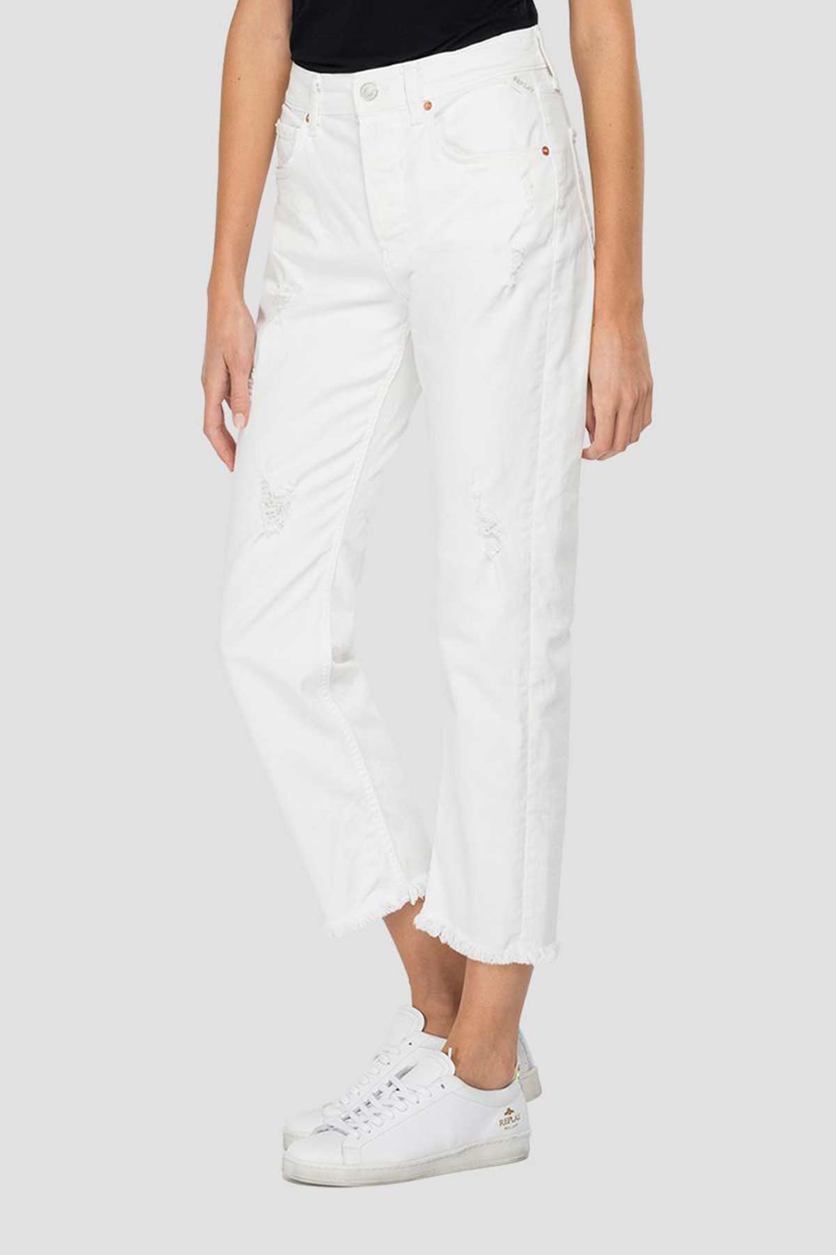 Replay Majike Yüksek Bel Straight Crop Paça Jeans-Libas Trendy Fashion Store