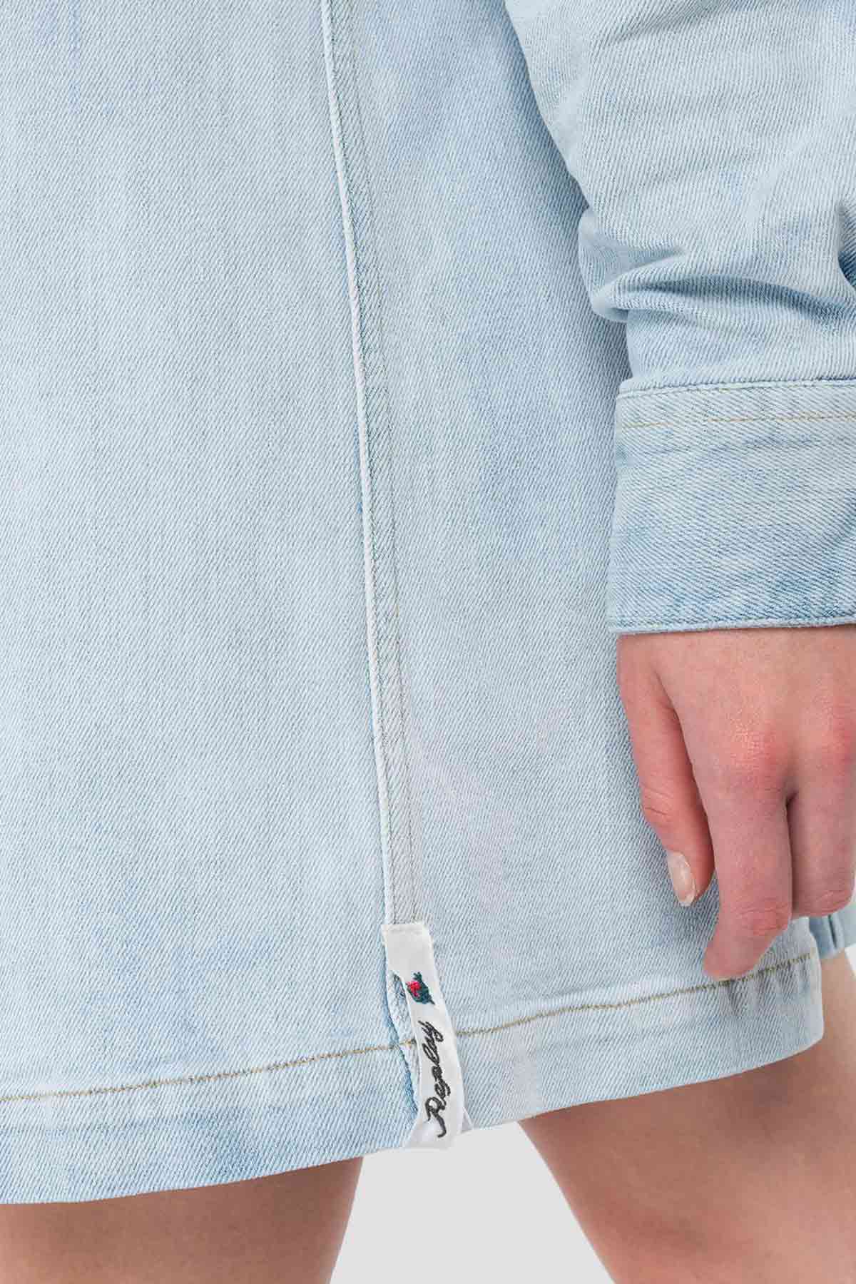 Replay Balon Kollu Mini Denim Elbise-Libas Trendy Fashion Store