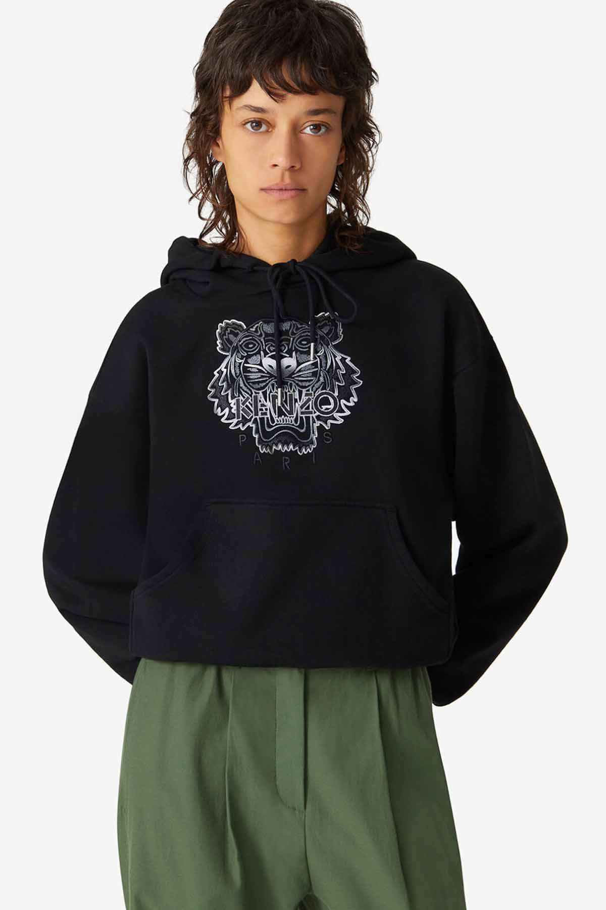 Kenzo Kaplan Logolu Kapüşonlu Sweatshirt-Libas Trendy Fashion Store