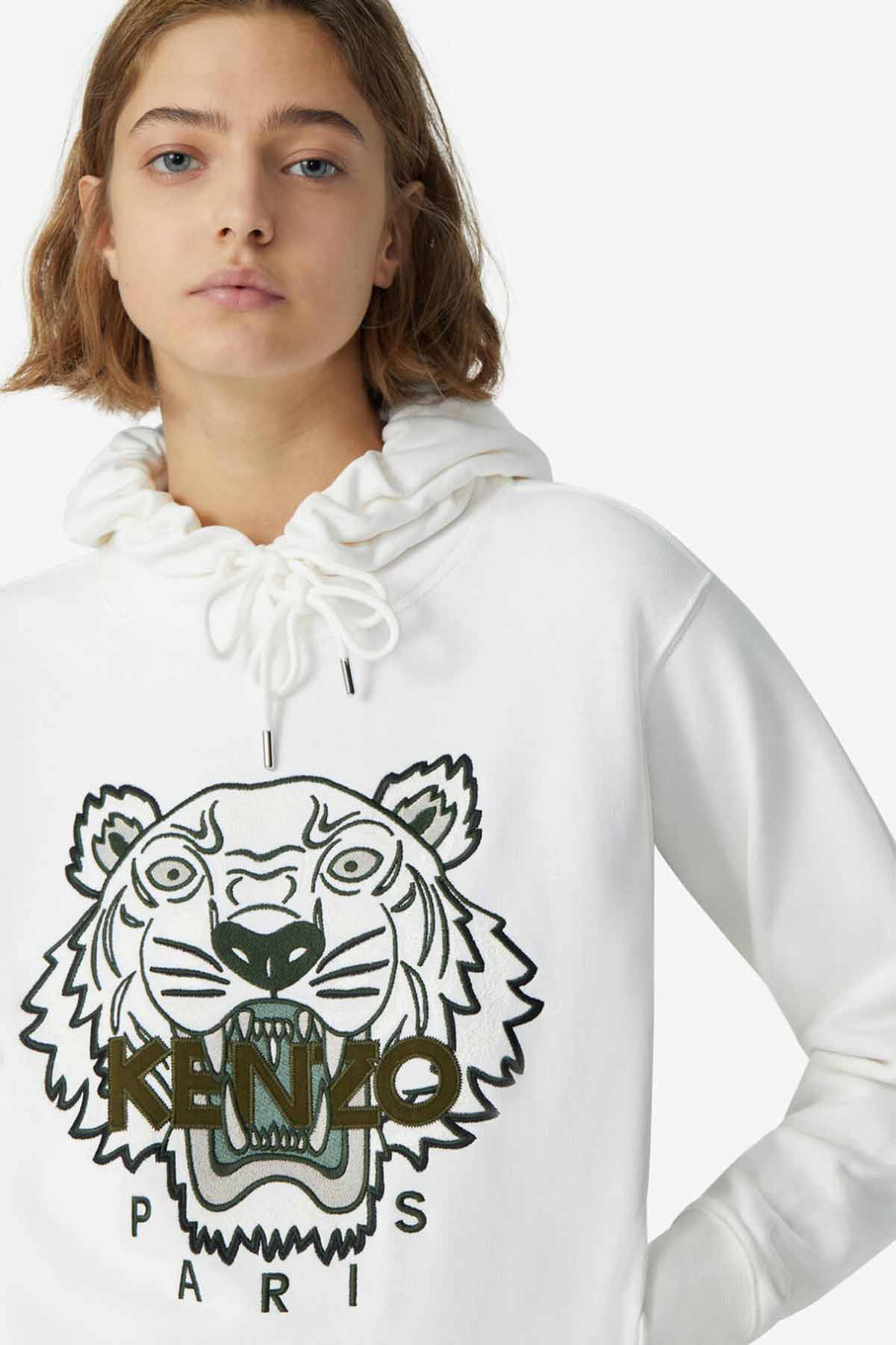 Kenzo Kaplan Logolu Kapüşonlu Sweatshirt-Libas Trendy Fashion Store