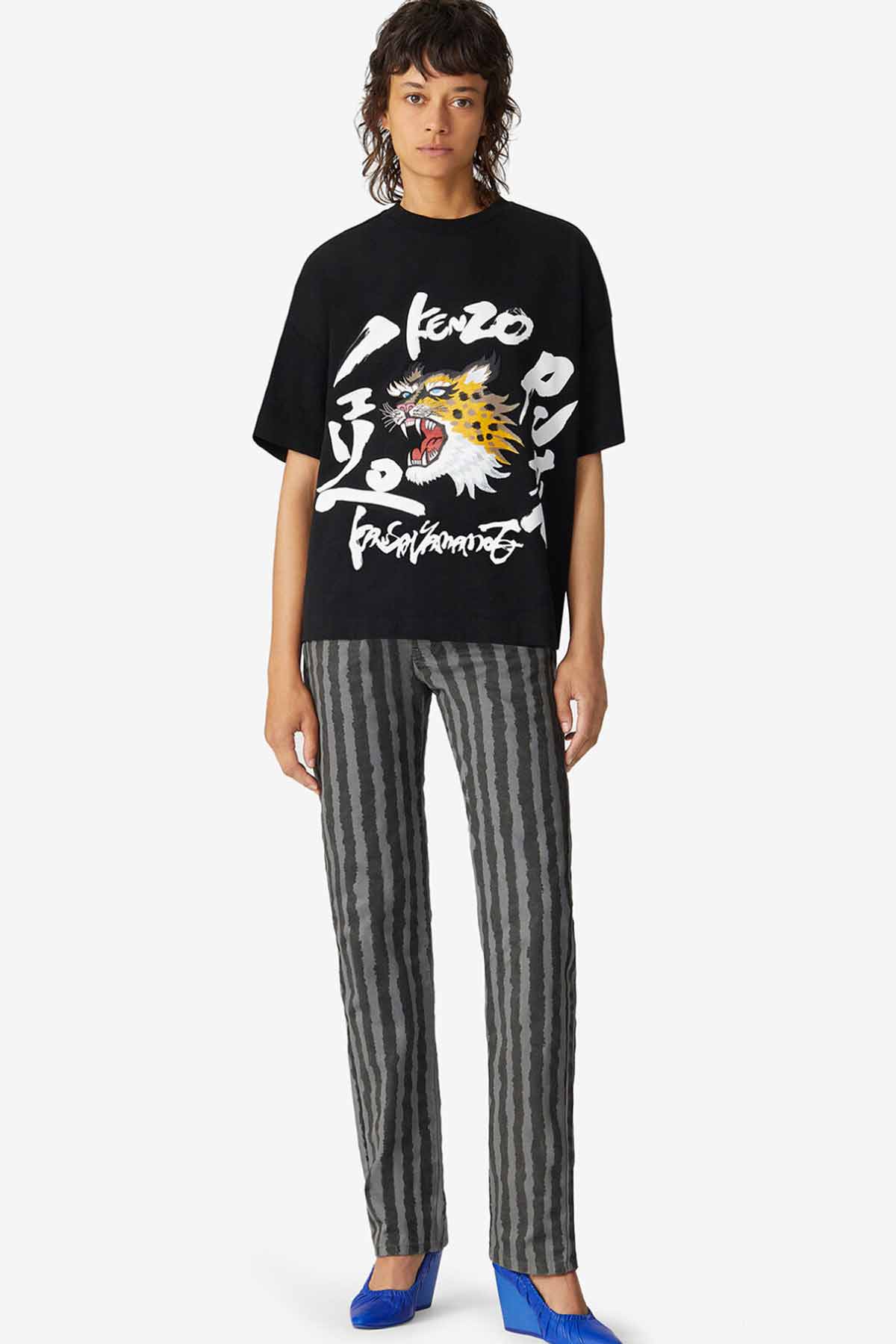 Kenzo Çita Logolu Bol Kesim T-shirt-Libas Trendy Fashion Store