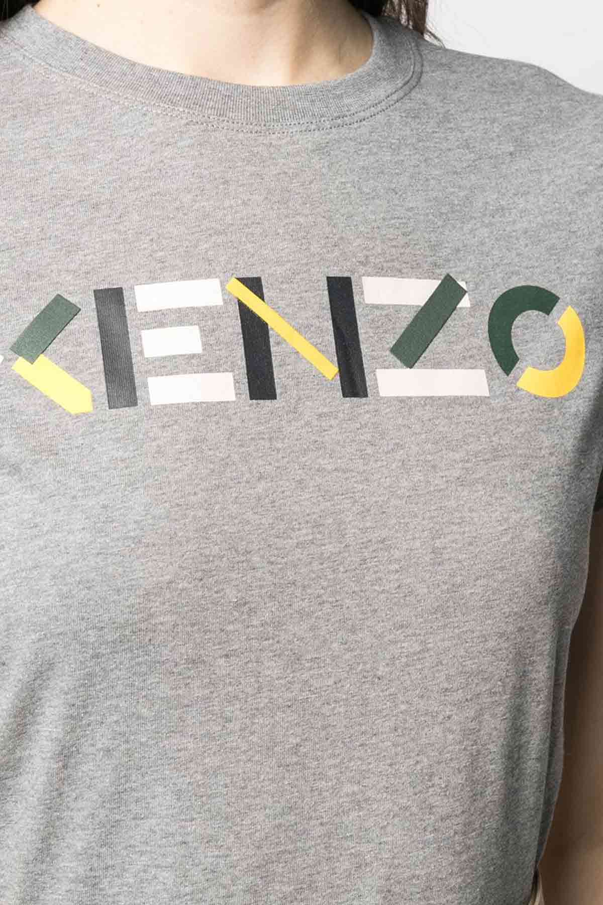 Kenzo Yuvarlak Yaka Logolu T-shirt-Libas Trendy Fashion Store