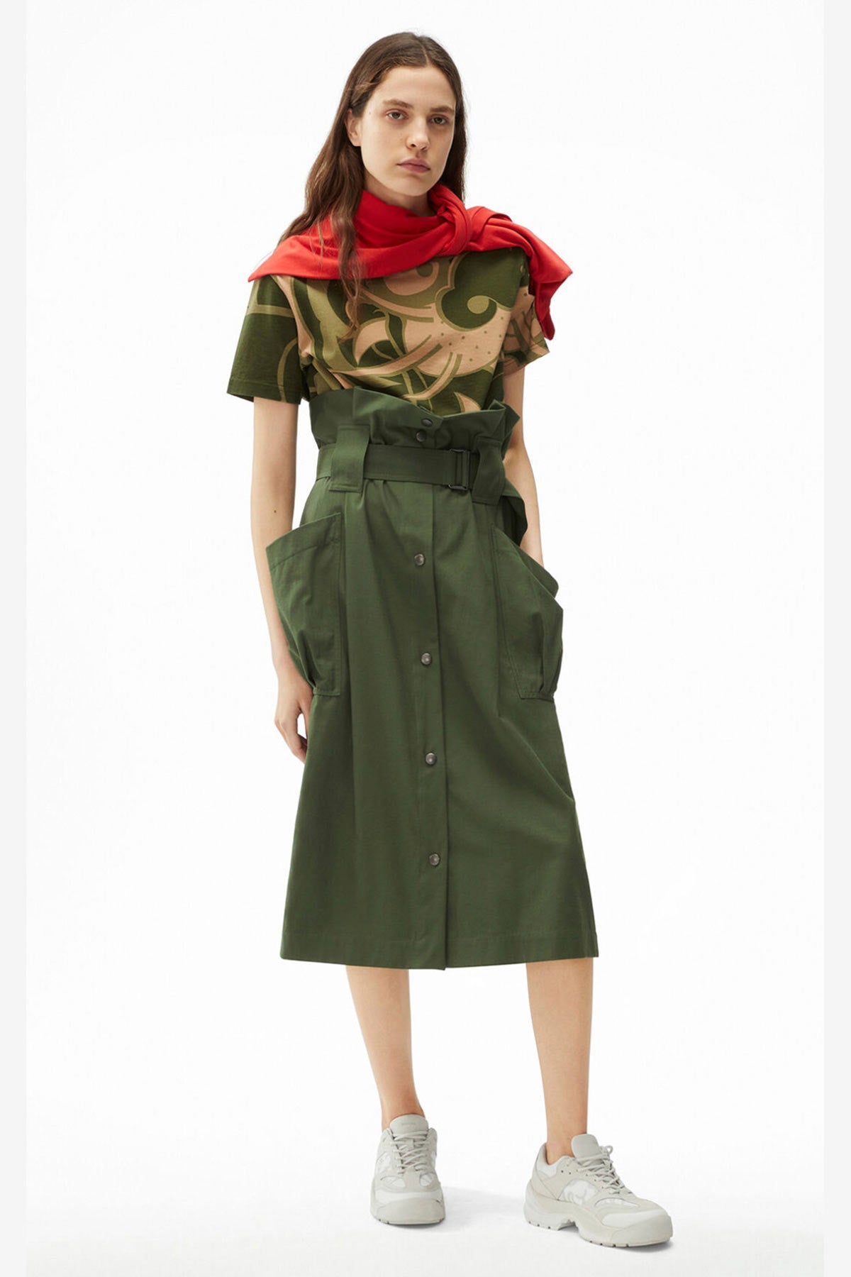 Kenzo Büyük Spor Cepli Midi Etek-Libas Trendy Fashion Store