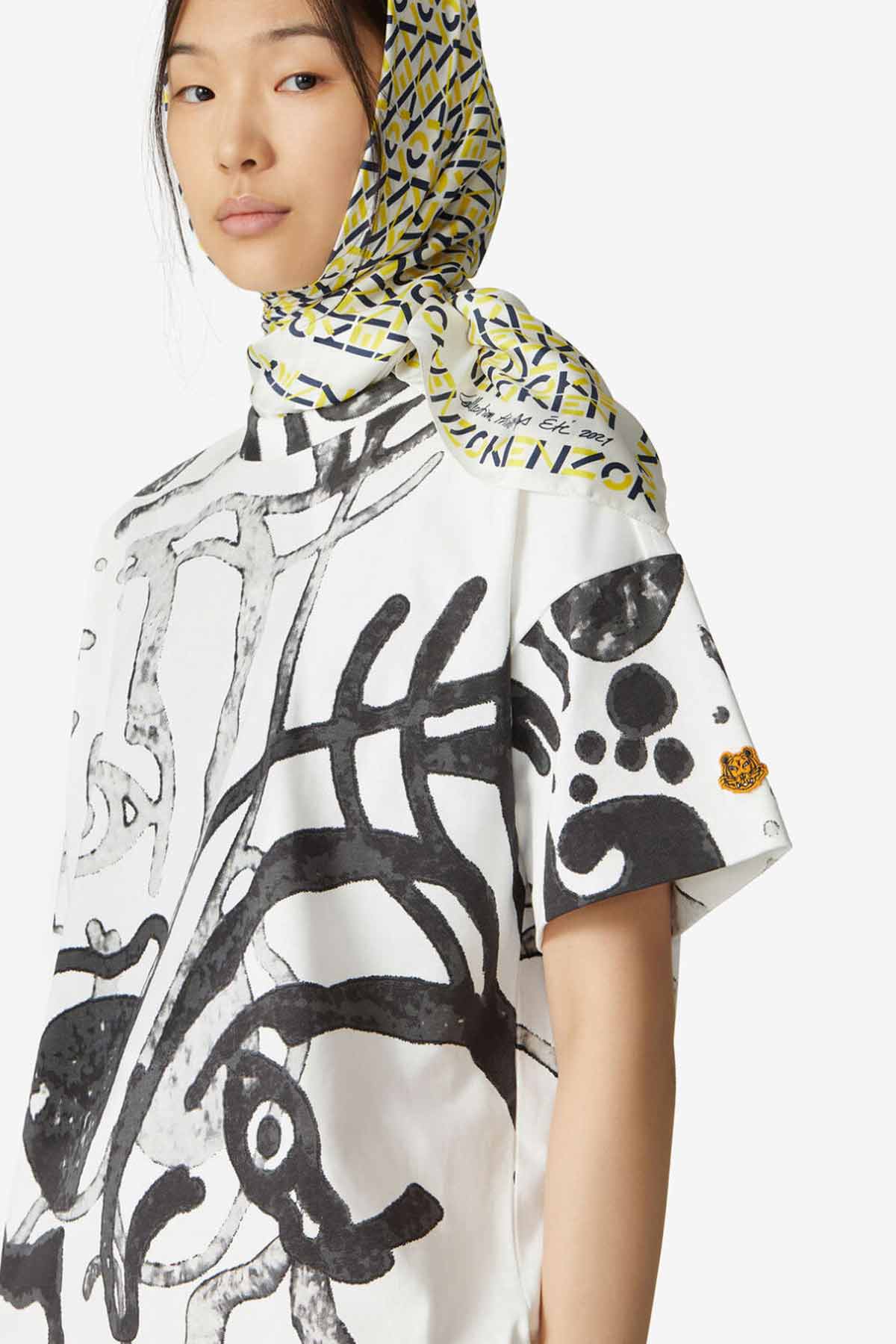 Kenzo Boxy Fit Baskılı T-shirt-Libas Trendy Fashion Store