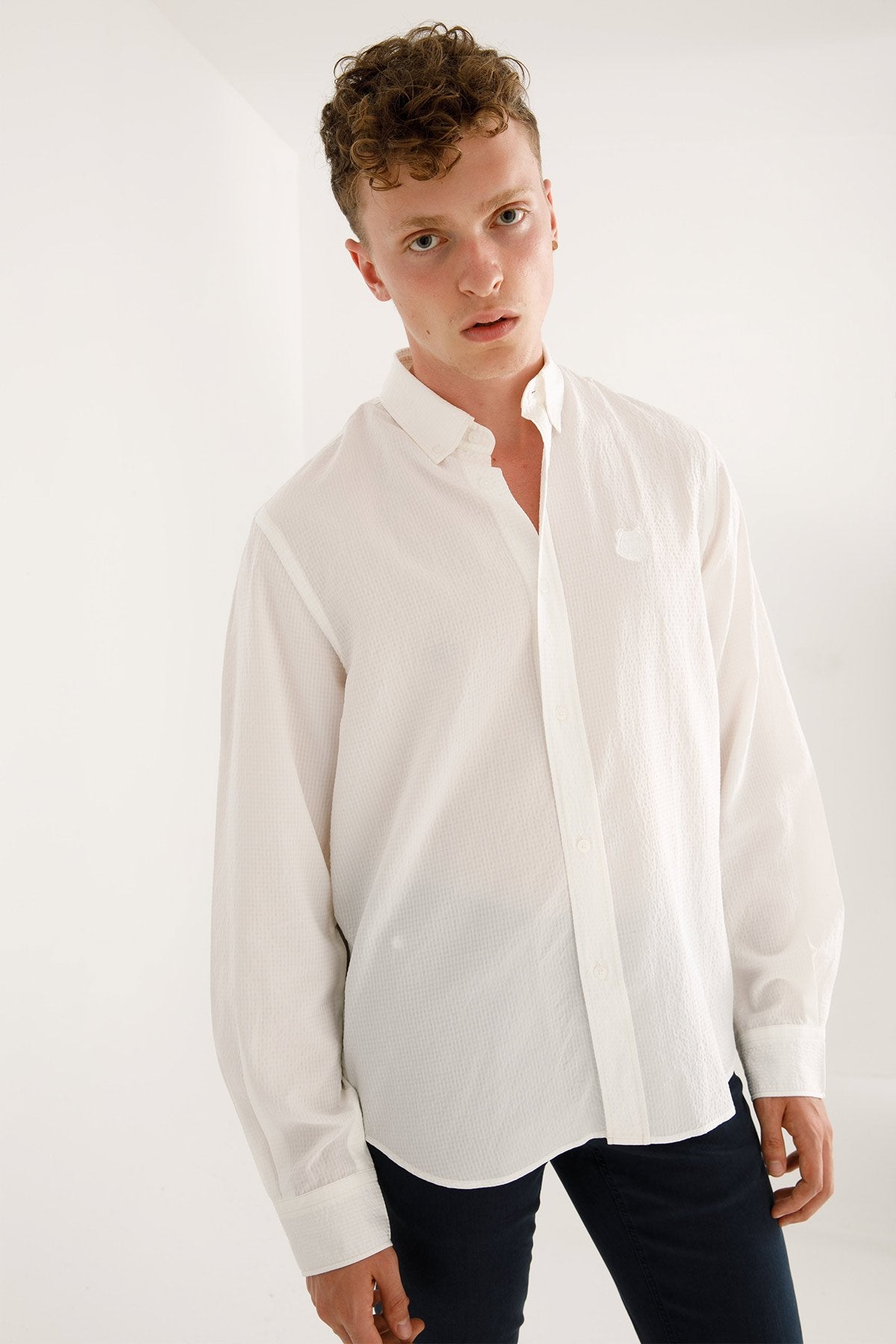 Kenzo Geniş Kesim Gofre Gömlek-Libas Trendy Fashion Store