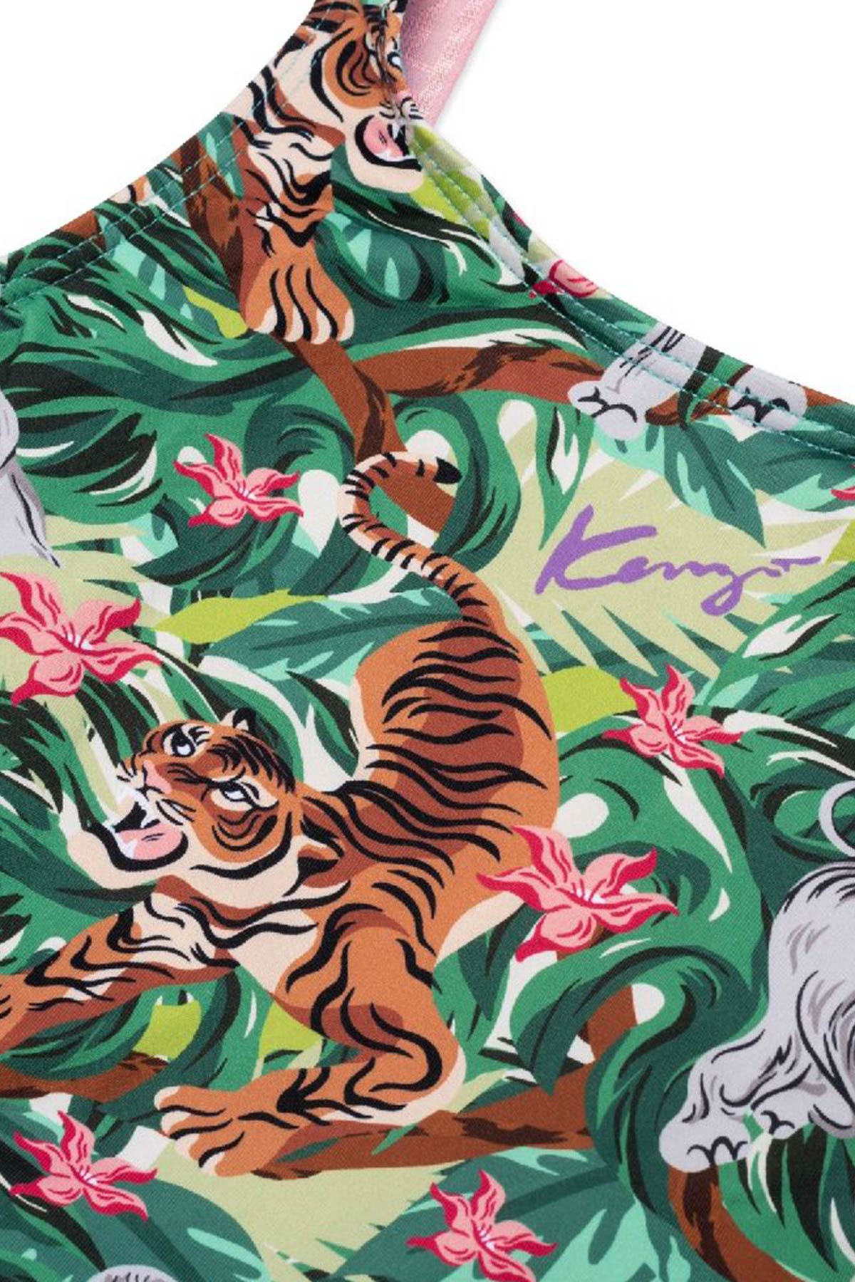 Kenzo Kids 12-18 Ay Kız Bebek Safari Temalı Mayo-Libas Trendy Fashion Store