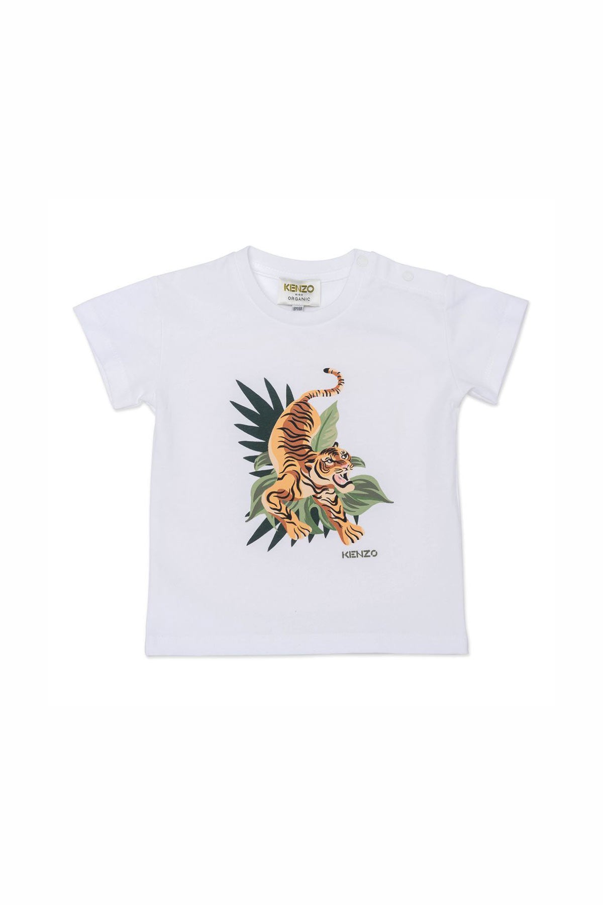 Kenzo Kids 12 Ay Erkek Bebek Kaplan Logolu T-shirt-Libas Trendy Fashion Store