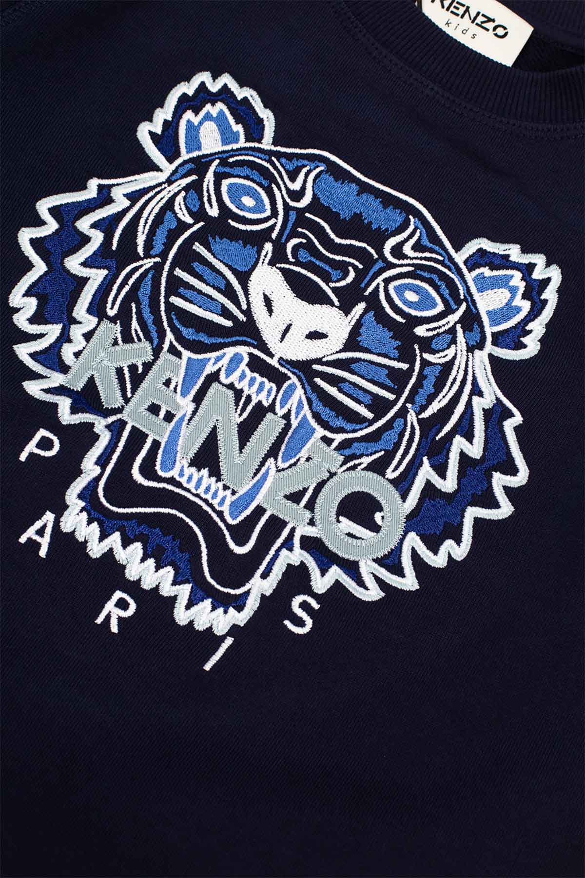 Kenzo Kids 8 Yaş Erkek Çocuk Kaplan Logolu Sweatshirt-Libas Trendy Fashion Store