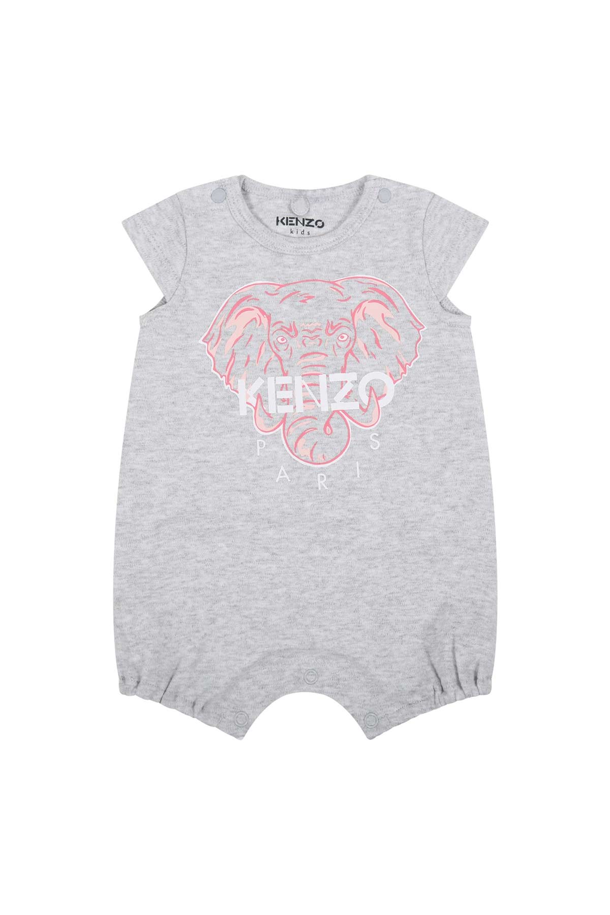 Kenzo Kids 6-12 Ay Kız Bebek Fil Logolu Tulum-Libas Trendy Fashion Store
