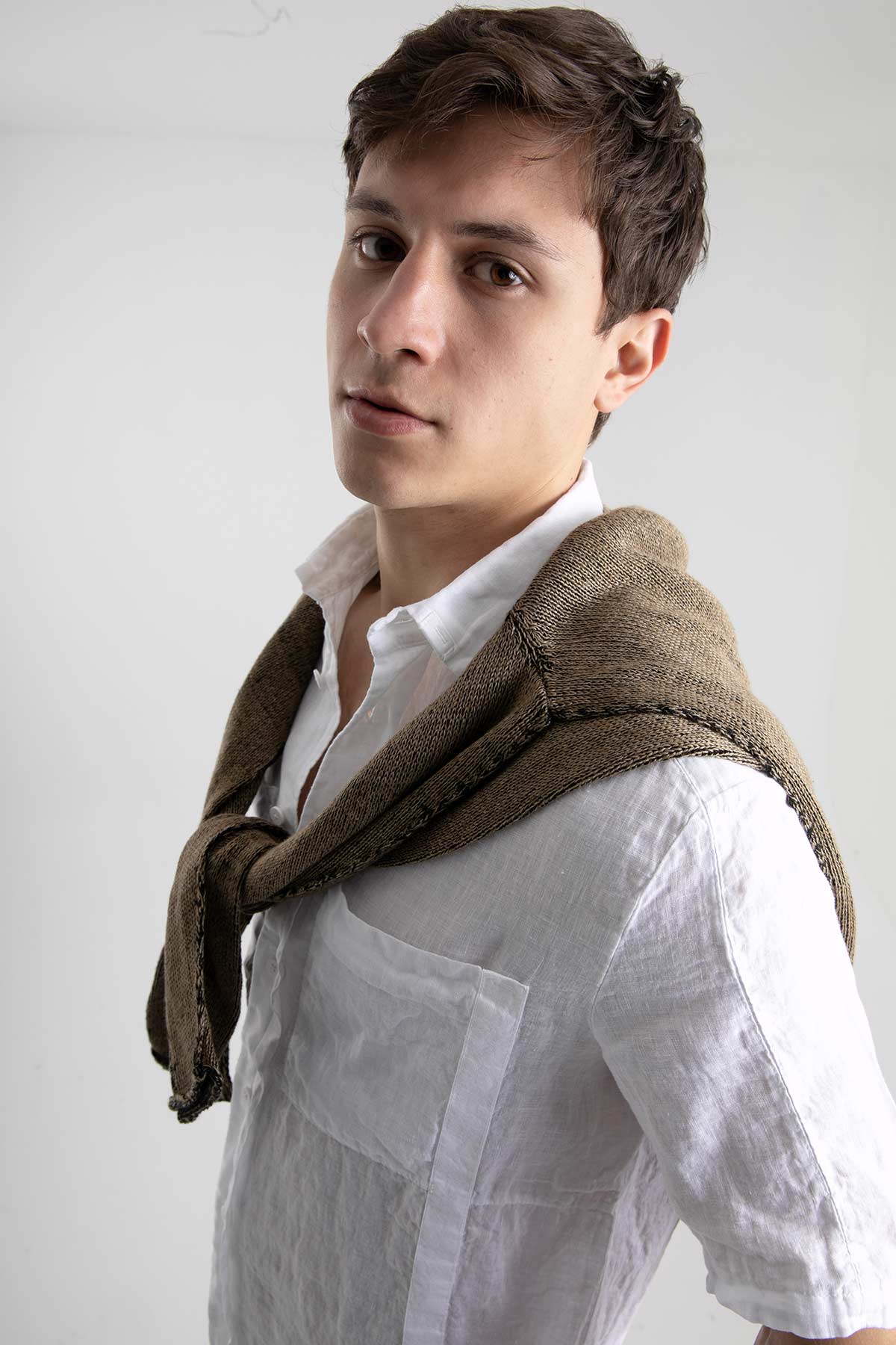 Transit Kısa Kollu Cep Detaylı Keten Gömlek-Libas Trendy Fashion Store