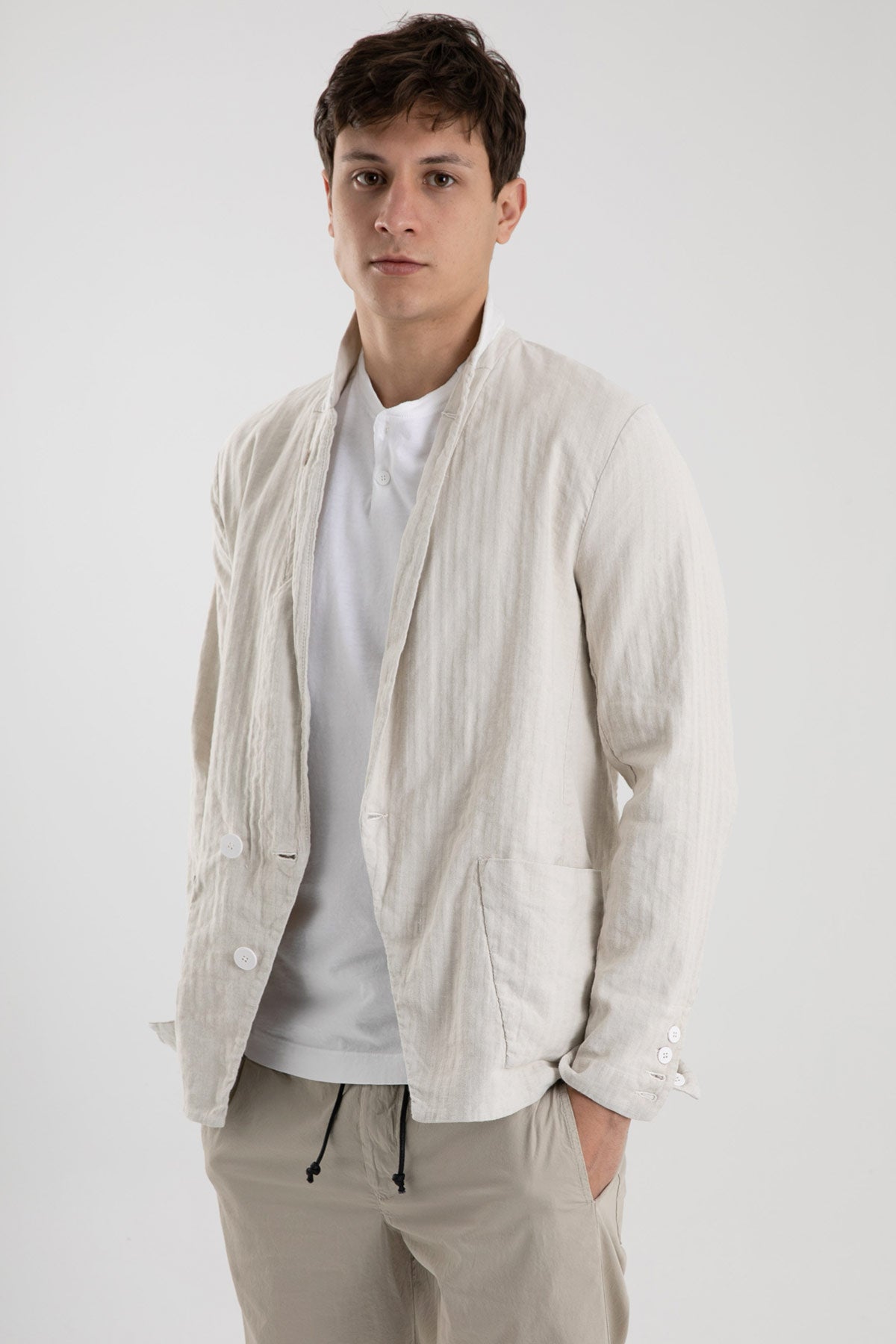 Transit Düğmeli Yaka Kısa Kollu T-shirt-Libas Trendy Fashion Store