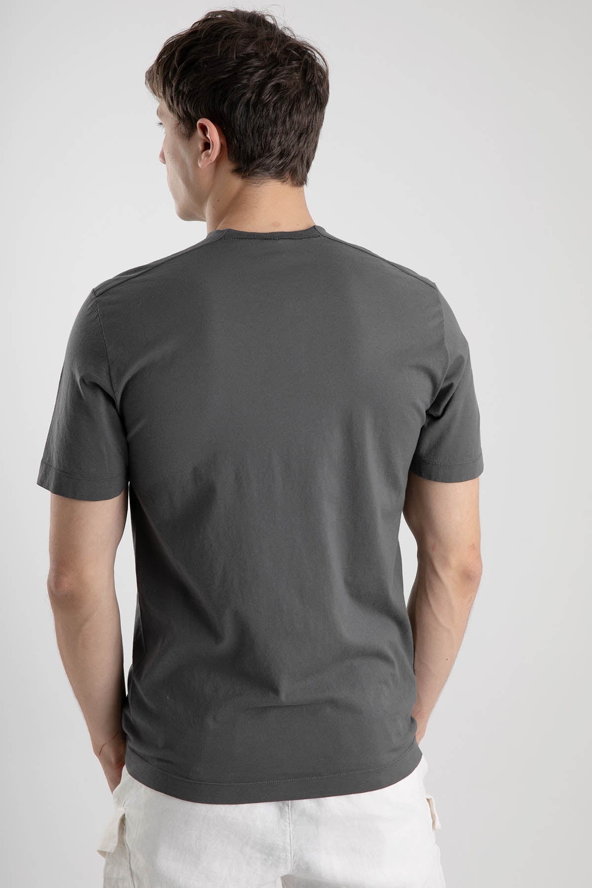 Transit Düğmeli Yaka Kısa Kollu T-shirt-Libas Trendy Fashion Store