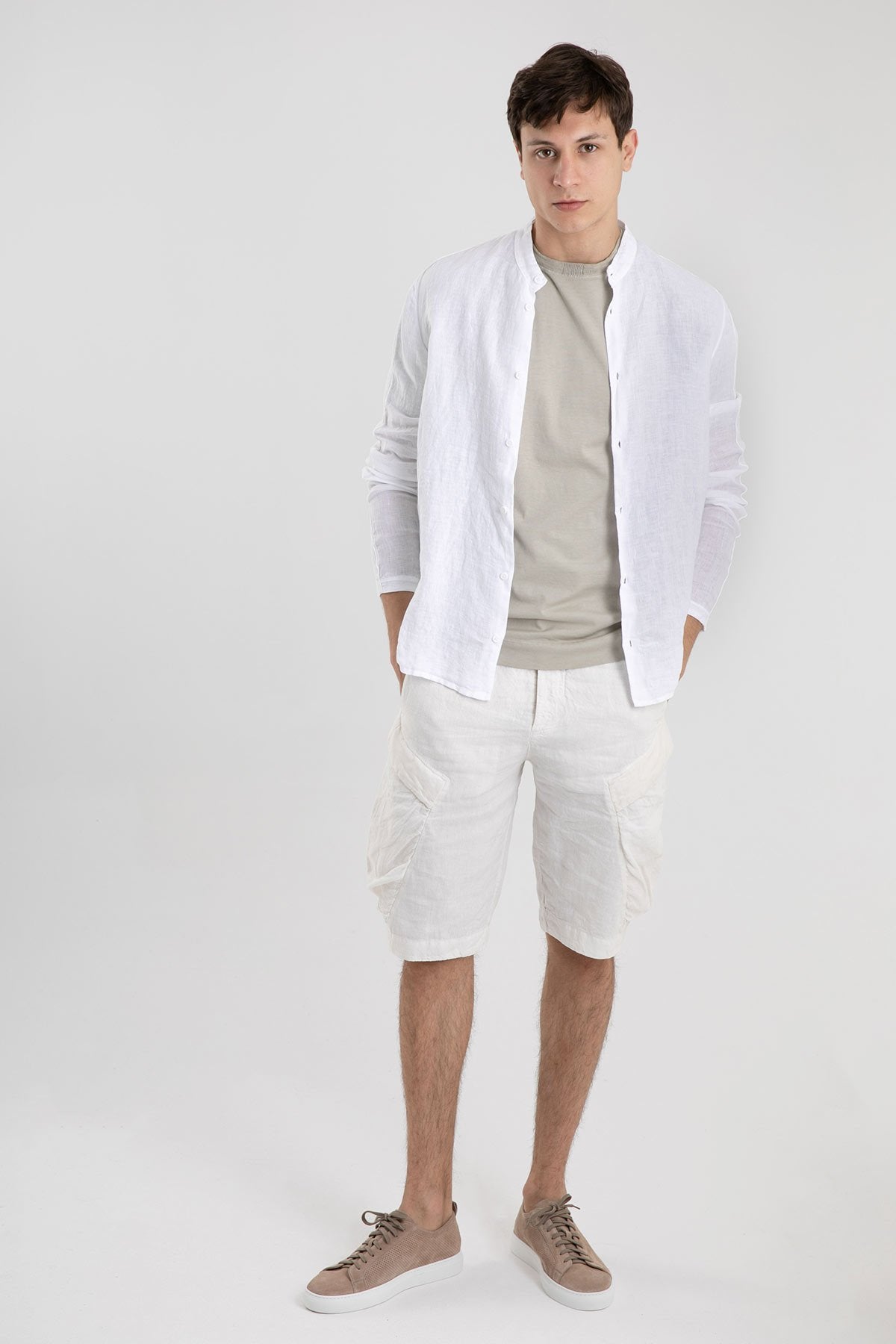 Transit Hakim Yaka Keten Gömlek-Libas Trendy Fashion Store