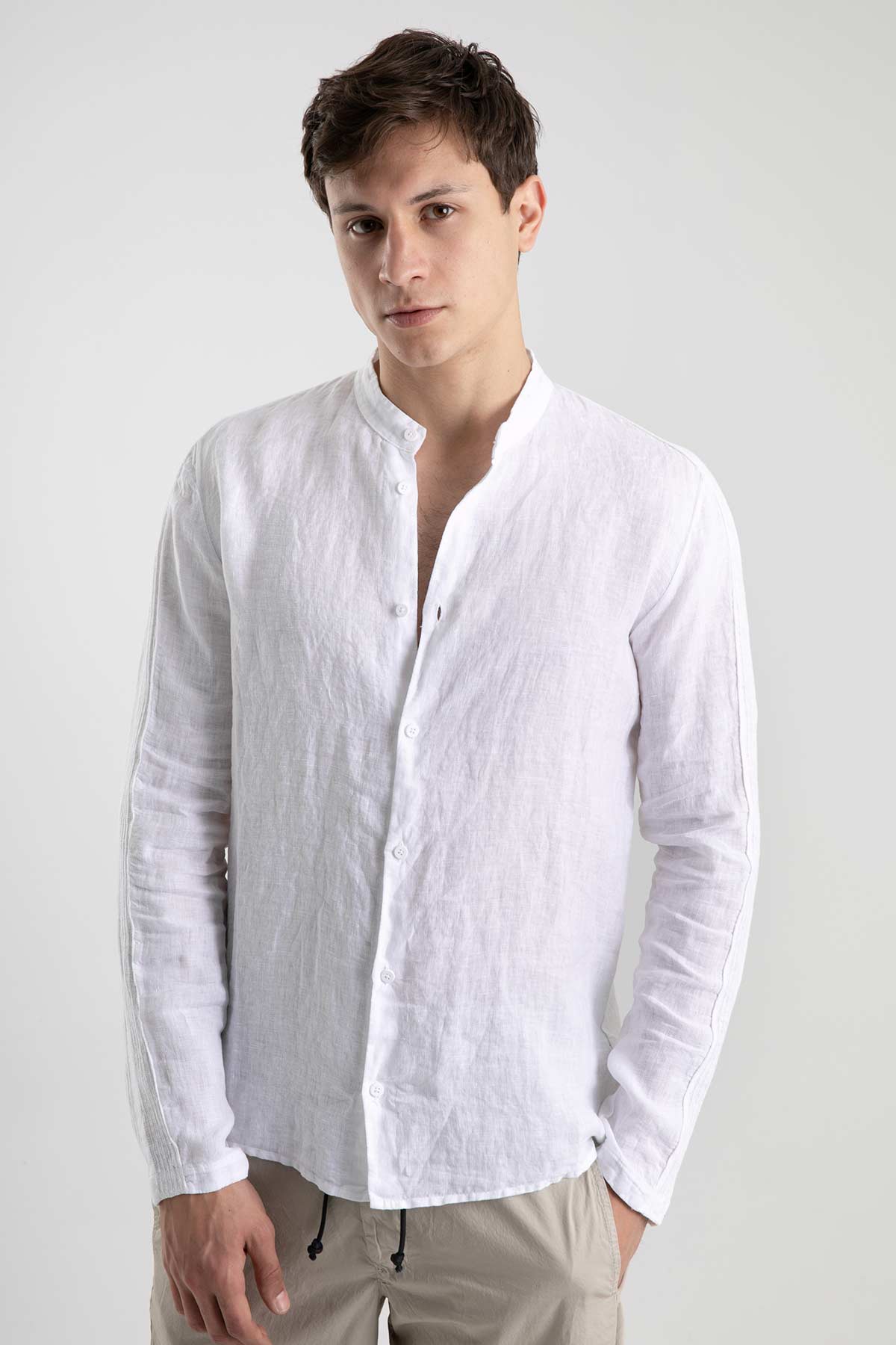 Transit Hakim Yaka Keten Gömlek-Libas Trendy Fashion Store