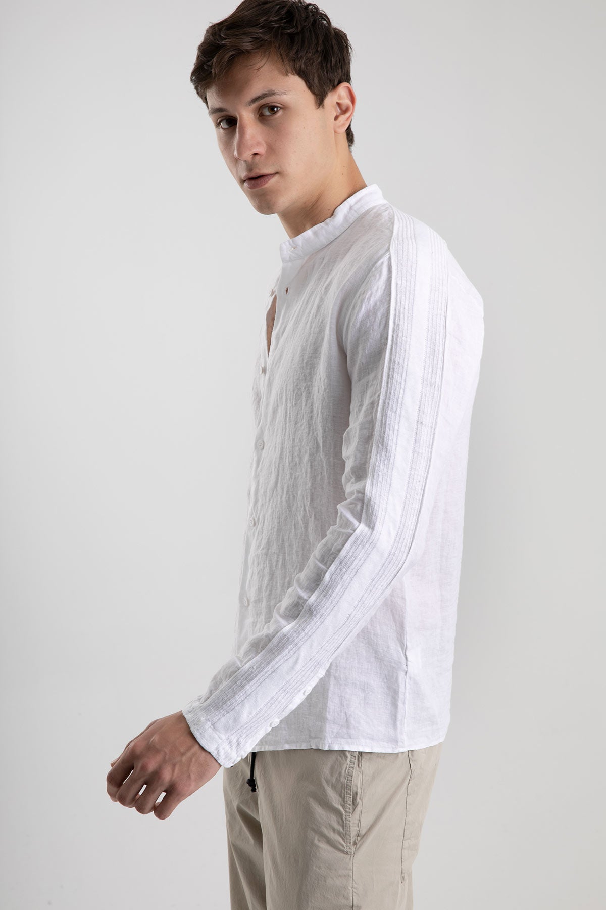 Transit Hakim Yaka Keten Gömlek-Libas Trendy Fashion Store