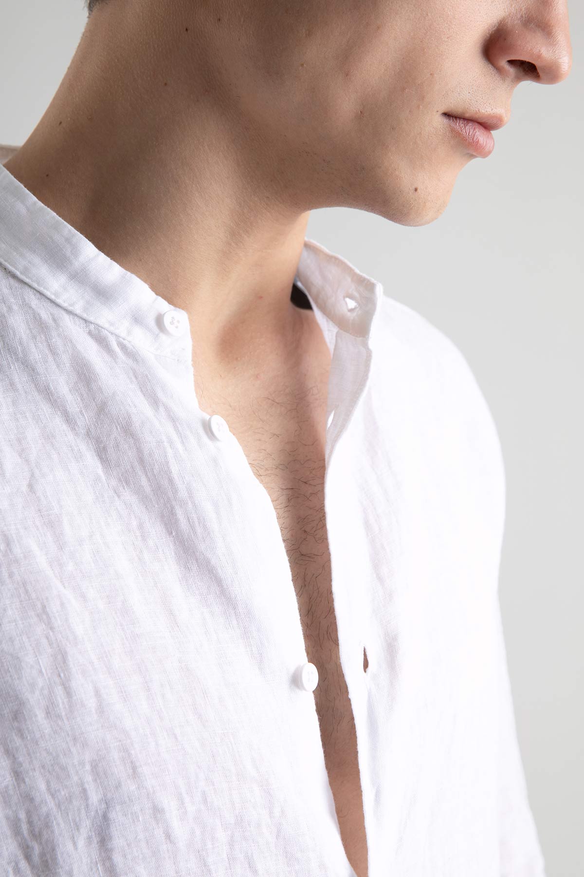 Transit Hakim Yaka Keten Gömlek-Libas Trendy Fashion Store