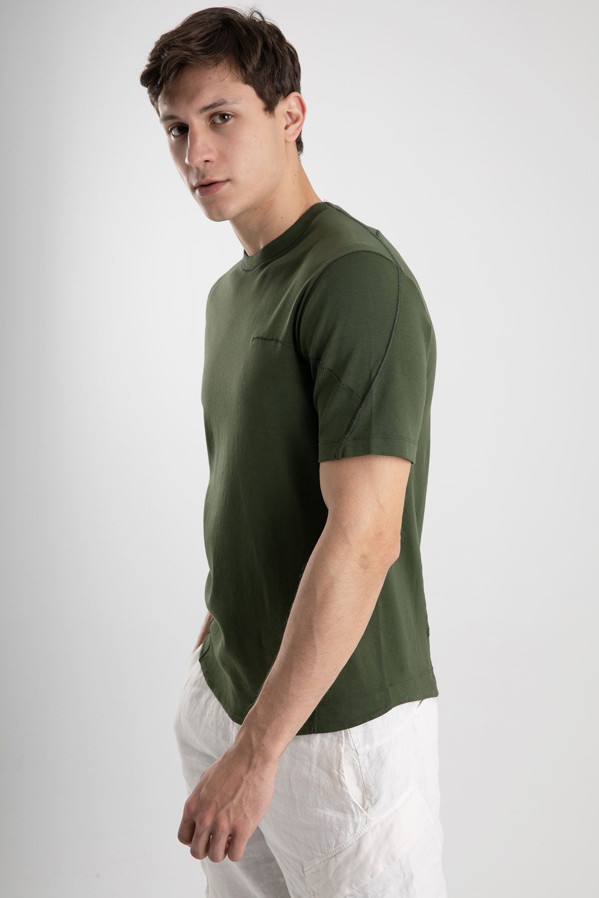 Transit Yuvarlak Yaka Kısa Kollu T-shirt-Libas Trendy Fashion Store