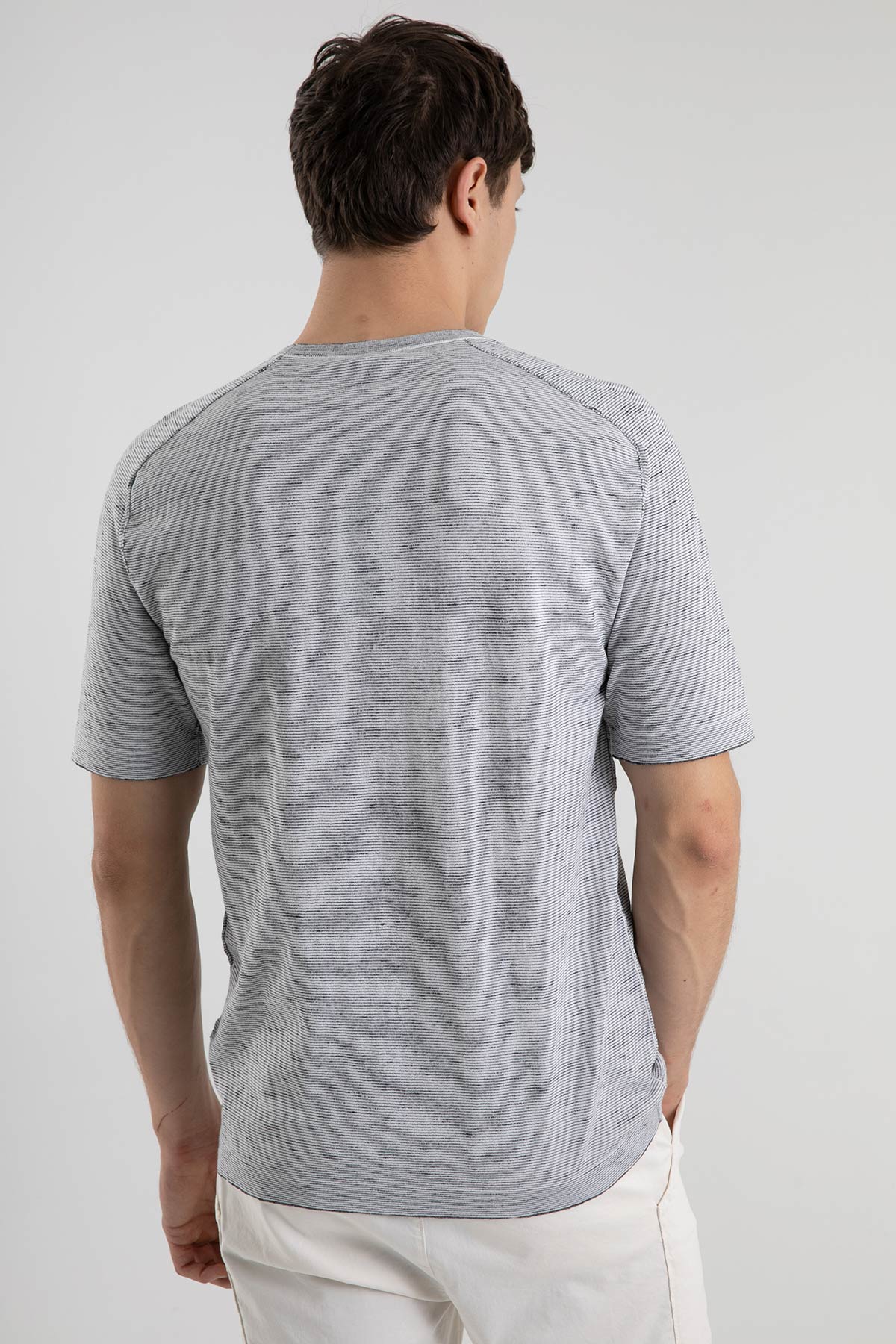 Transit İpekli Çizgili T-shirt-Libas Trendy Fashion Store