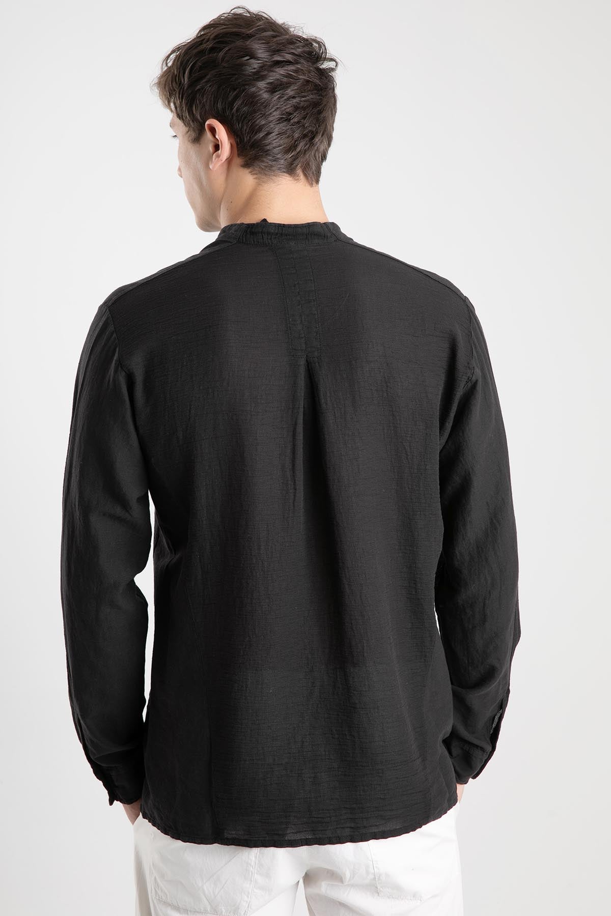 Transit Keten Karışımlı Hakim Yaka Gömlek-Libas Trendy Fashion Store