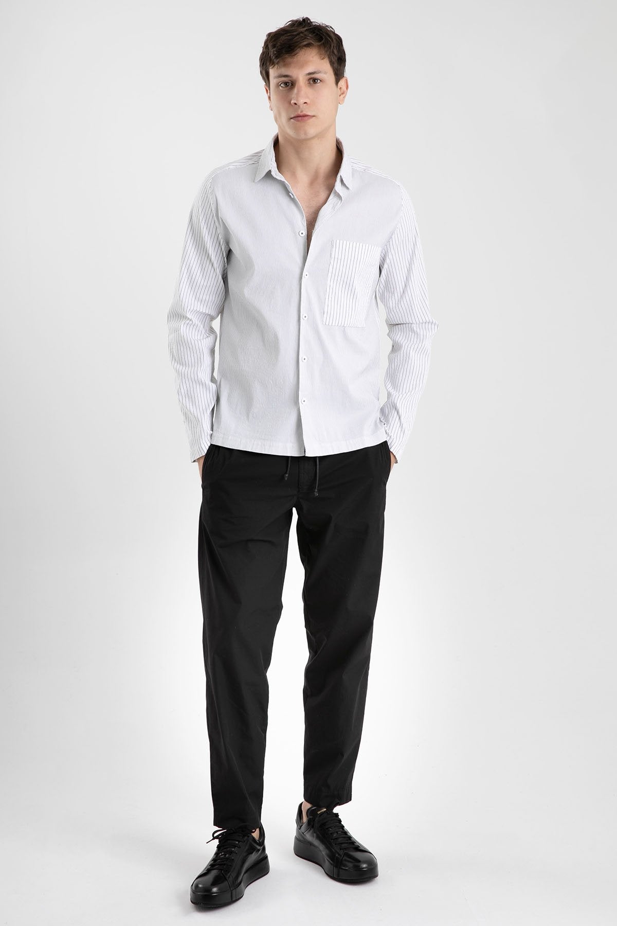 Transit Belden Bağcıklı Rahat Kesim Pantolon-Libas Trendy Fashion Store