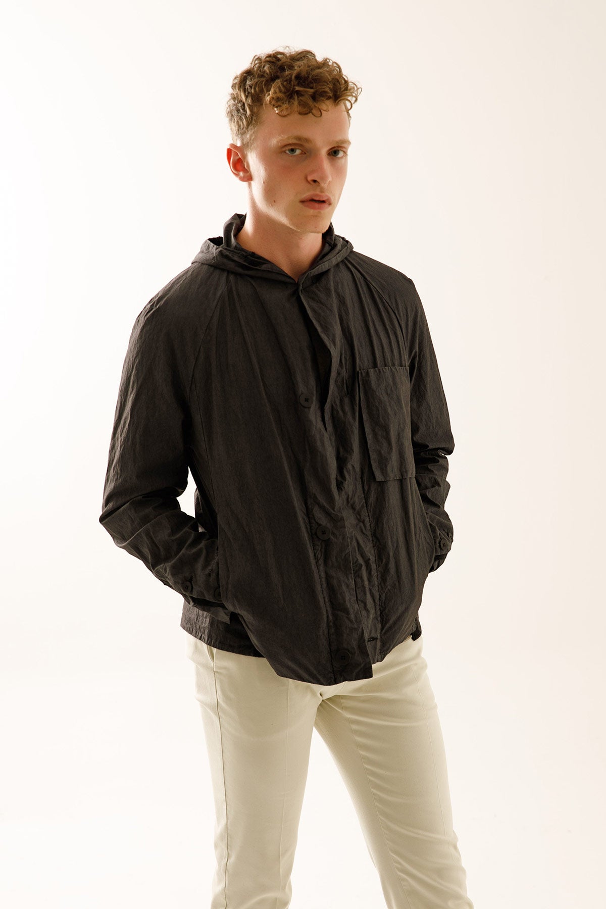 Transit Kapüşonlu İnce Mont Ceket-Libas Trendy Fashion Store