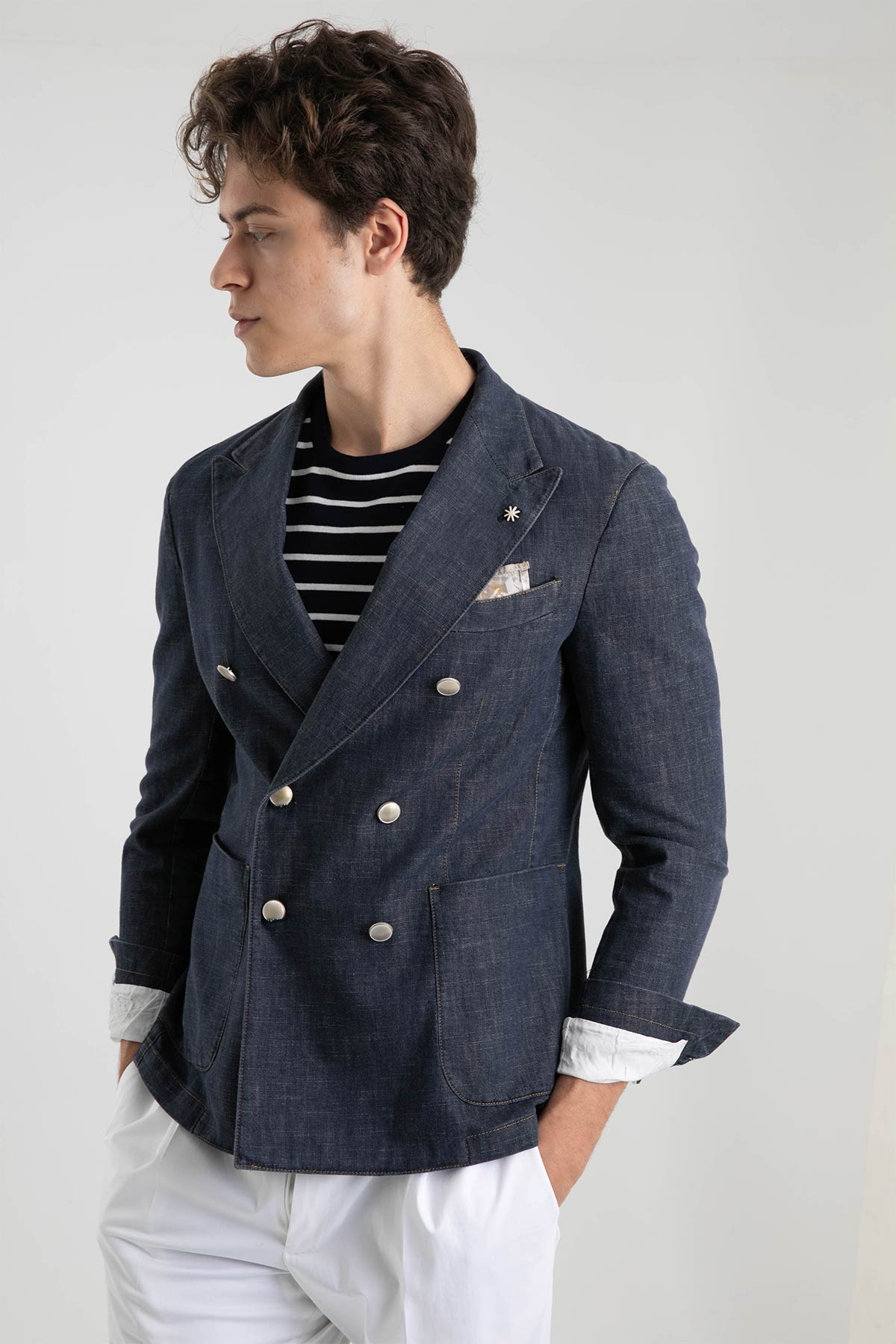 Manuel Ritz Denim Kruvaze Ceket-Libas Trendy Fashion Store