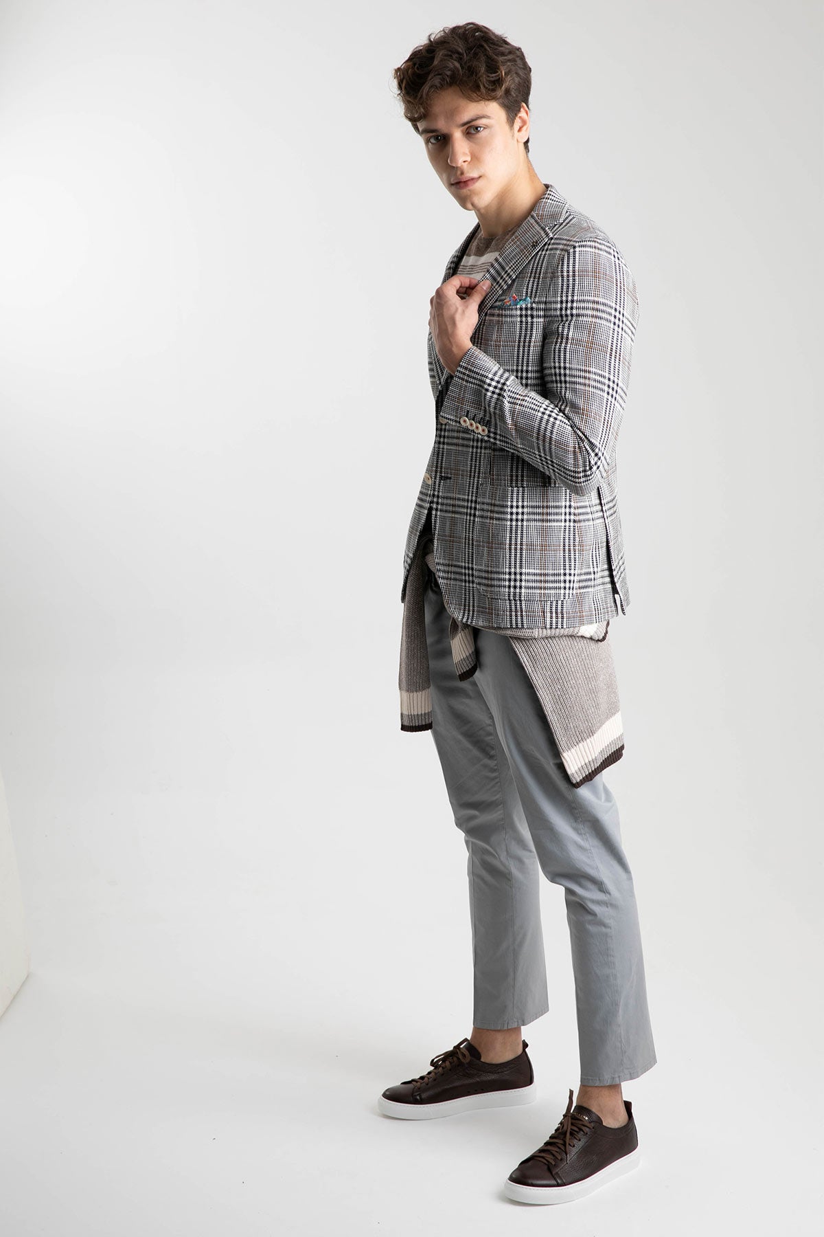 Manuel Ritz Ekoseli Ceket-Libas Trendy Fashion Store