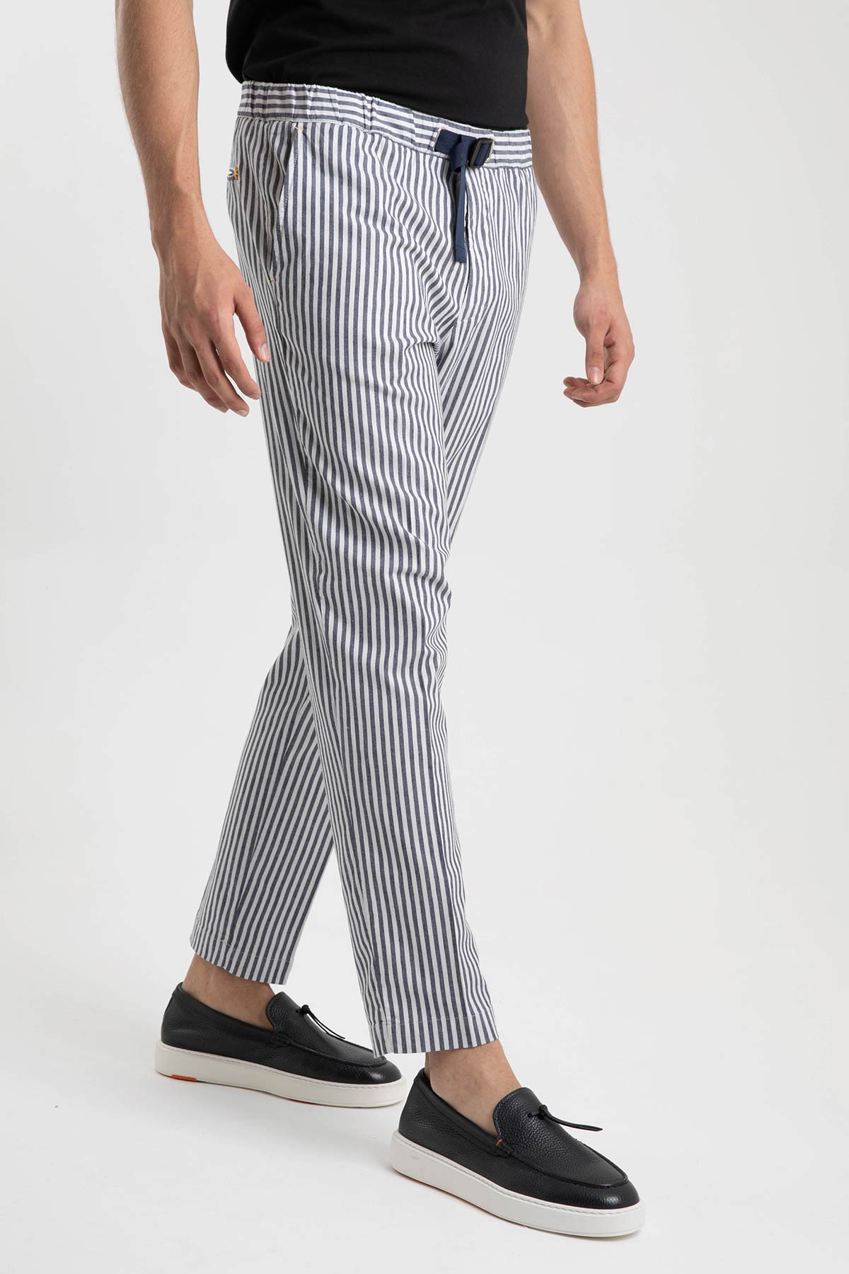 Manuel Ritz Beli Lastikli Çizgili Pantolon-Libas Trendy Fashion Store
