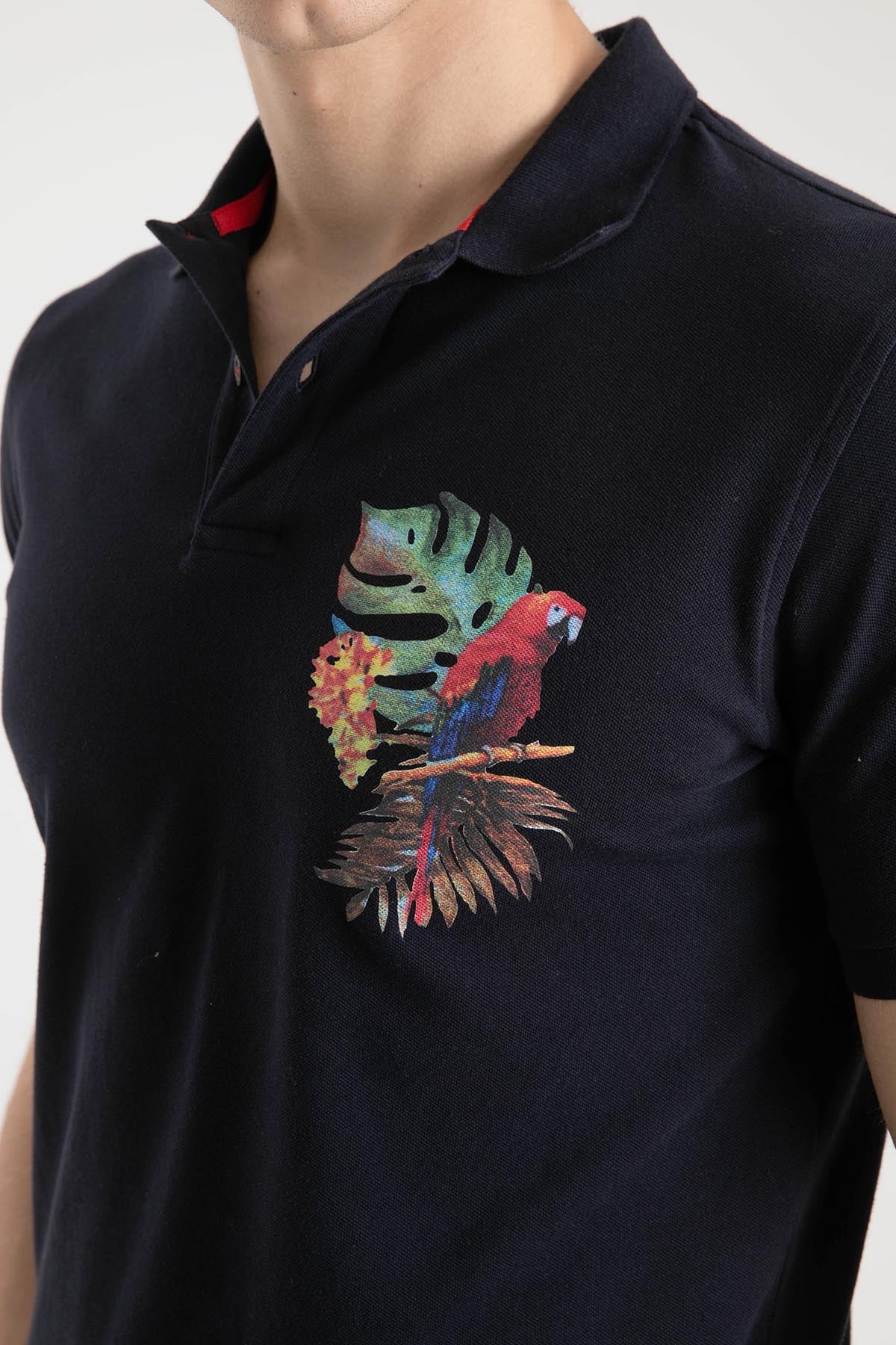 Manuel Ritz Tropik Temalı Polo Yaka T-shirt-Libas Trendy Fashion Store