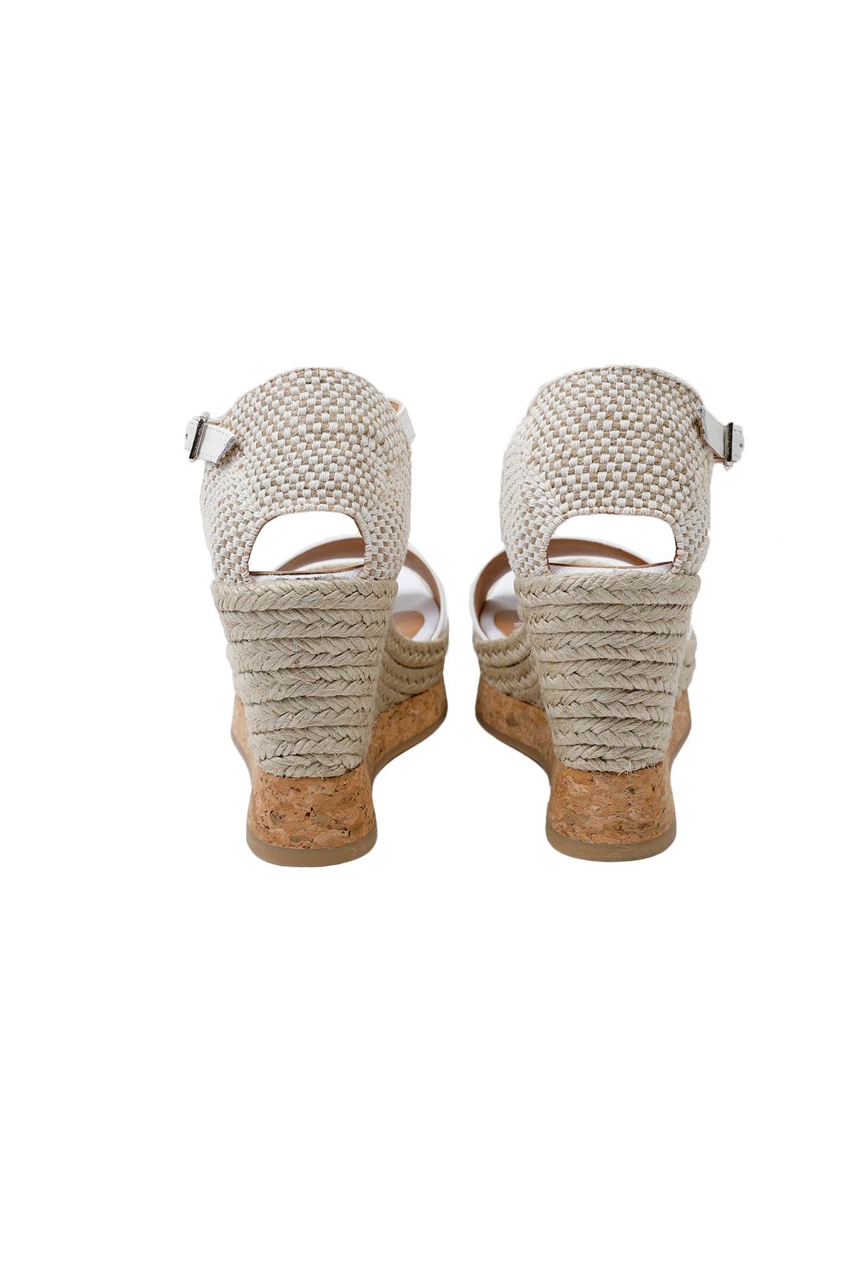 Kanna Hasır Dolgu Topuklu Küt Burun Sandalet-Libas Trendy Fashion Store