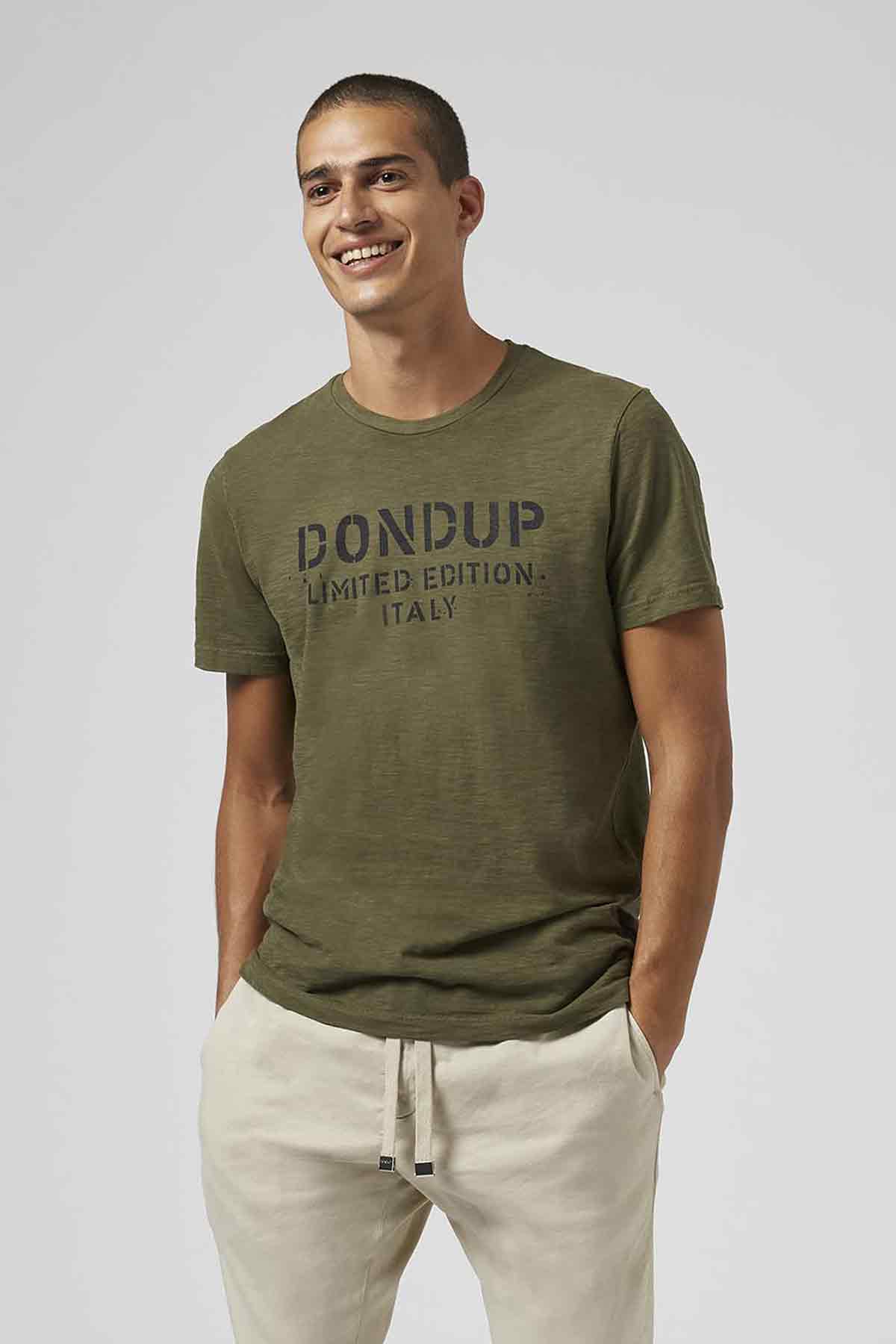 Dondup Yuvarlak Yaka Regular Fit Logo T-shirt-Libas Trendy Fashion Store