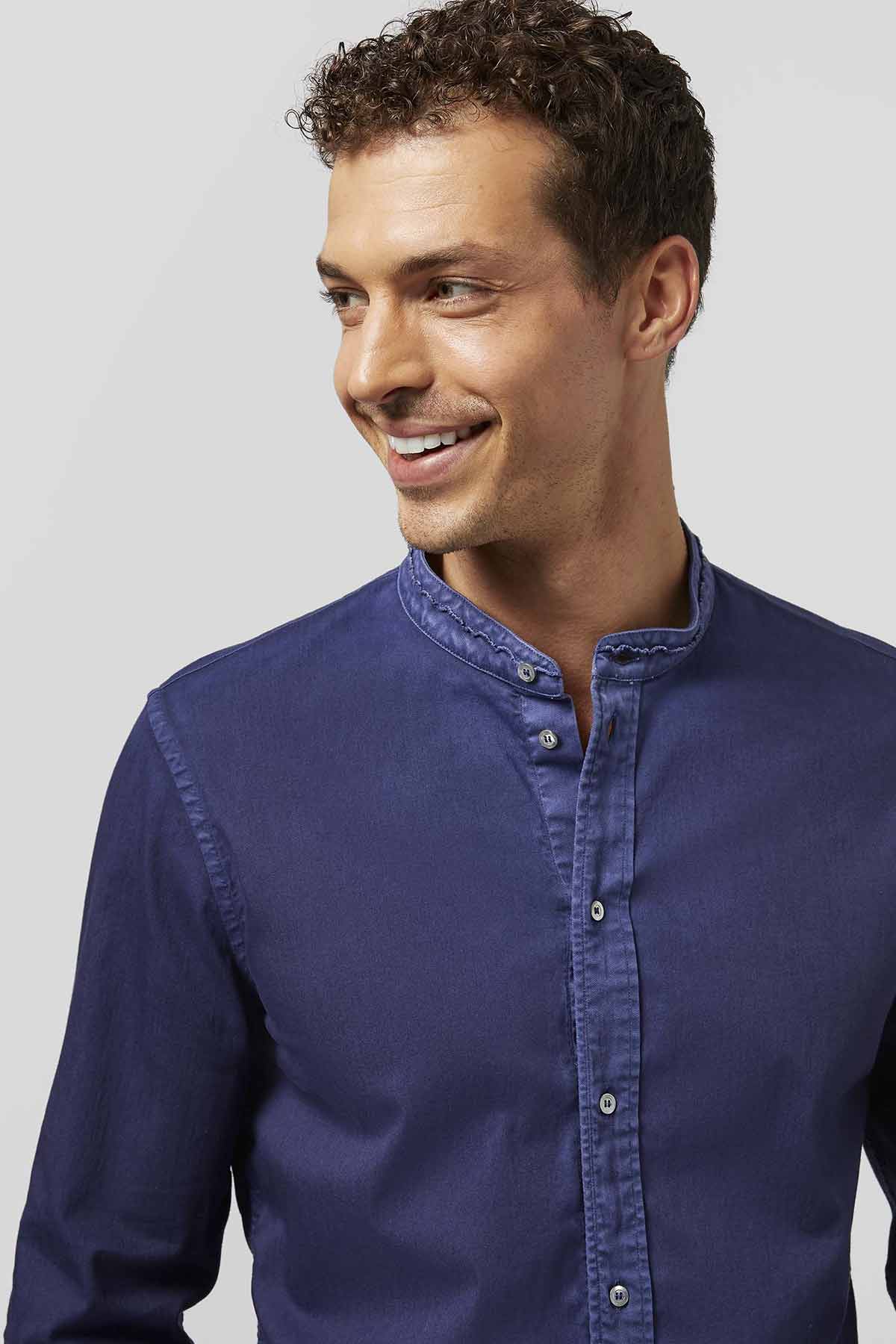 Dondup Hakim Yaka Streç Denim Yıkamalı Gömlek-Libas Trendy Fashion Store