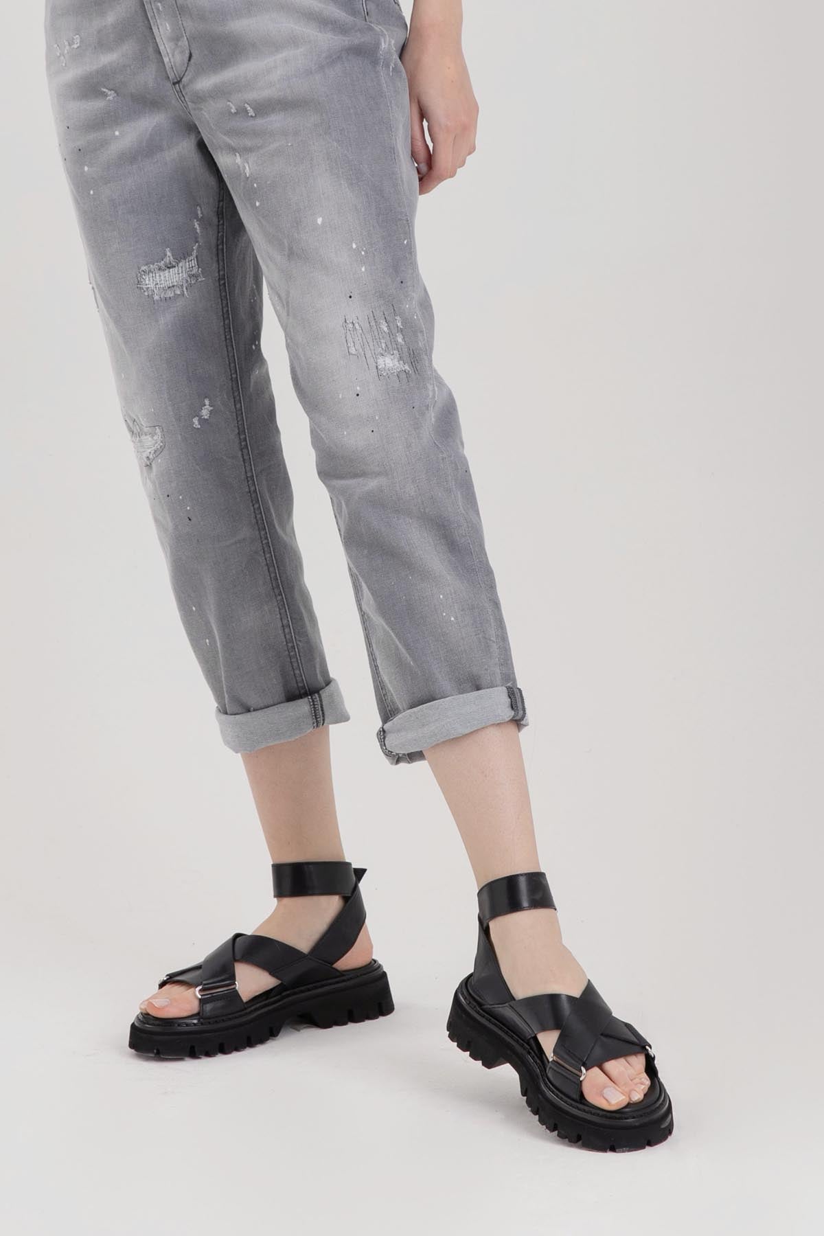 Dondup Zoe Loose Fit Yırtık Detaylı Jeans-Libas Trendy Fashion Store