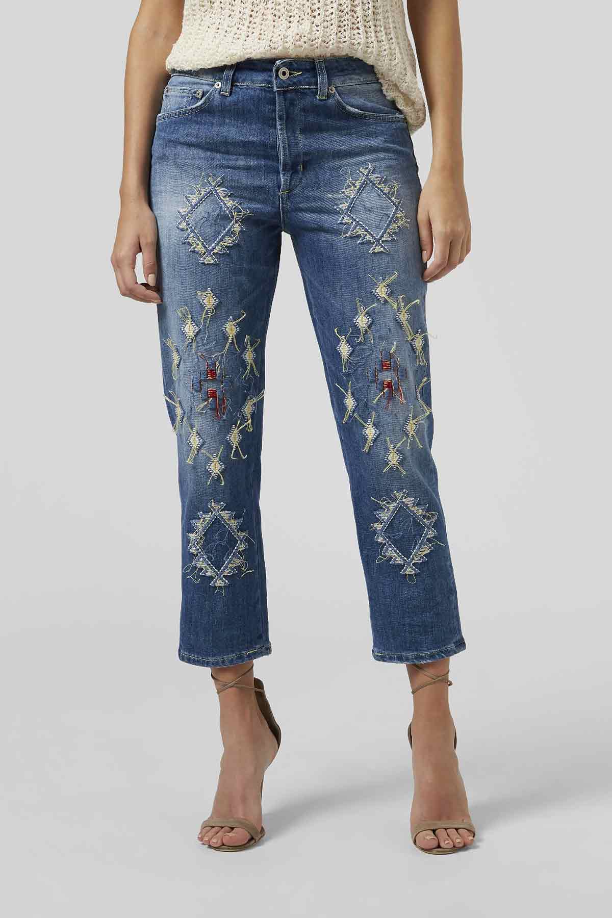 Dondup Zoe Rahat Kesim Nakış Detaylı Jeans-Libas Trendy Fashion Store