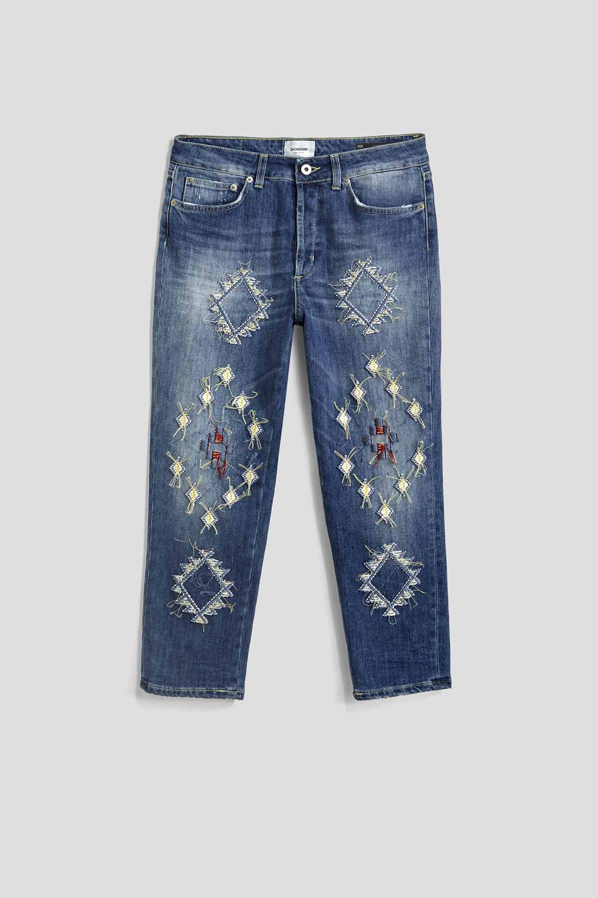 Dondup Zoe Rahat Kesim Nakış Detaylı Jeans-Libas Trendy Fashion Store