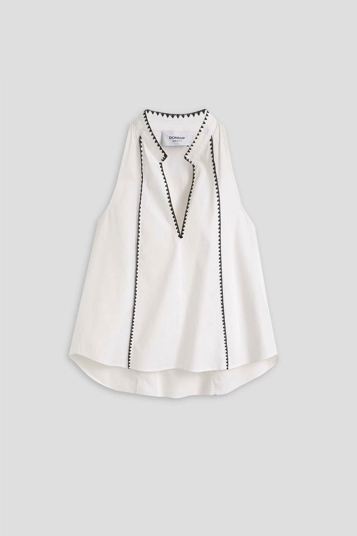 Dondup V Yaka Kolsuz Bluz-Libas Trendy Fashion Store