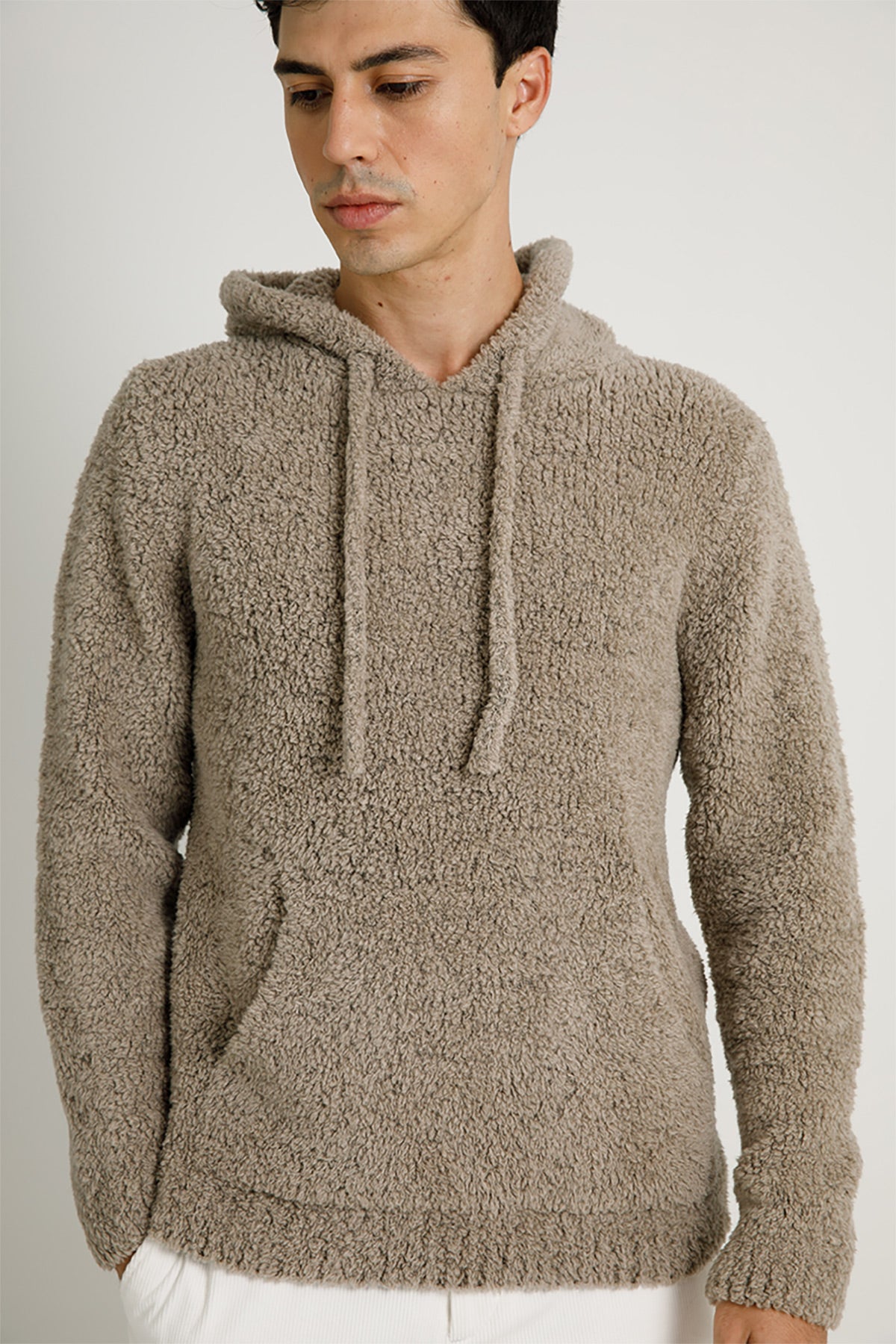 Manifattura Kapüşonlu Peluş Yün Sweatshirt-Libas Trendy Fashion Store