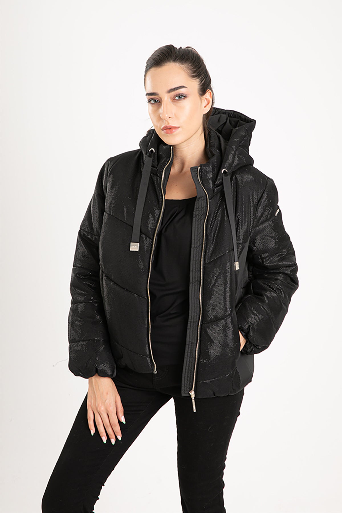 Liu Jo Kapüşonlu Puffer Mont-Libas Trendy Fashion Store