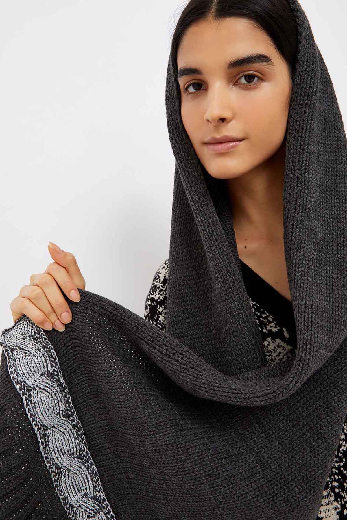 Liu Jo Şaç Örgü Detaylı Şal-Libas Trendy Fashion Store