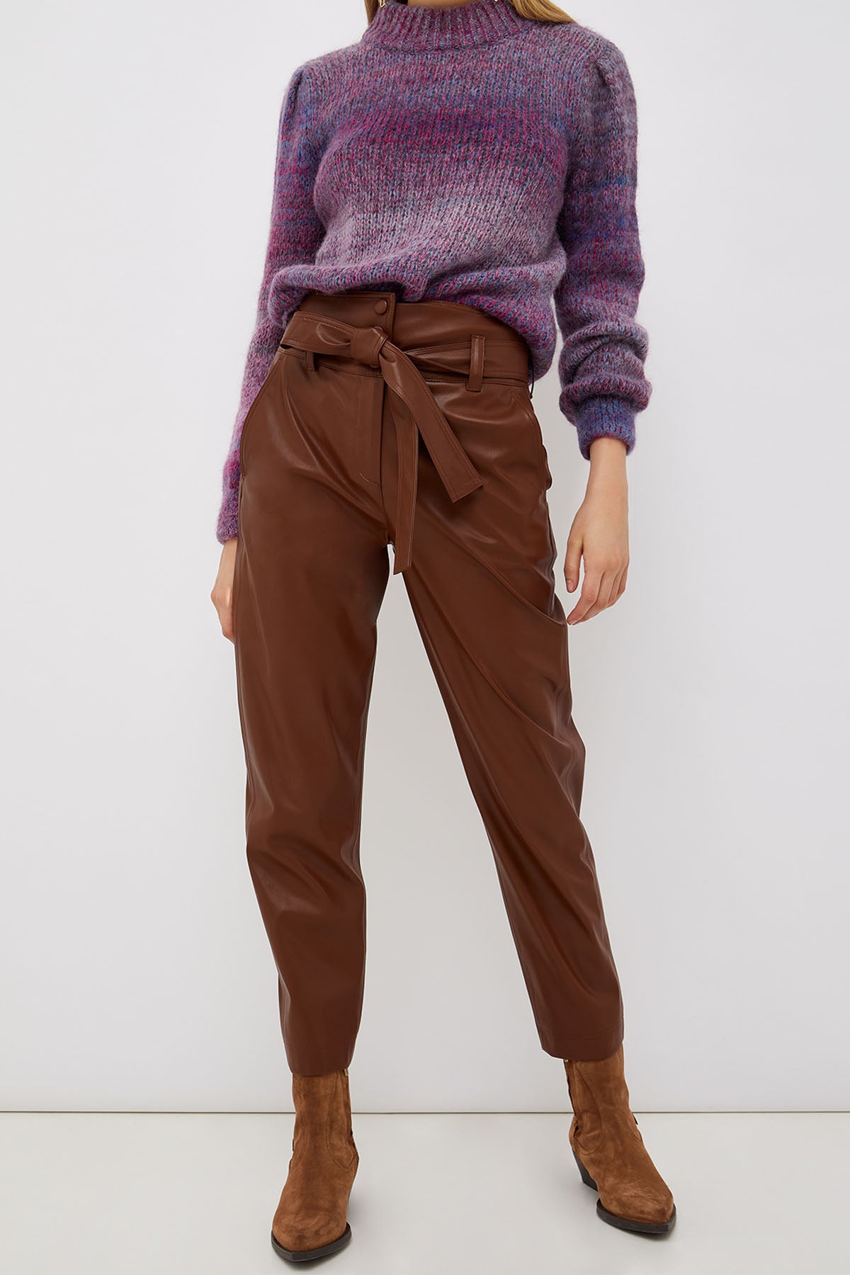 Liu Jo Slim Leg Fit Belden Kuşaklı Eko Deri Pantolon-Libas Trendy Fashion Store